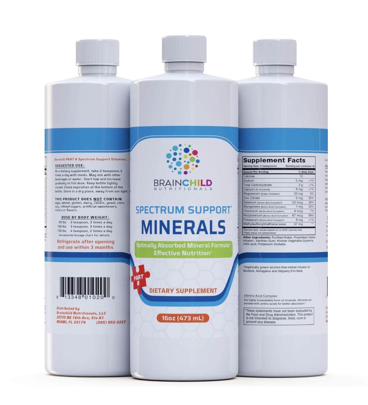 Brainchild Nutritionals Spectrum Support Minerals - 16 Oz. - Buy Online on GoSupps.com