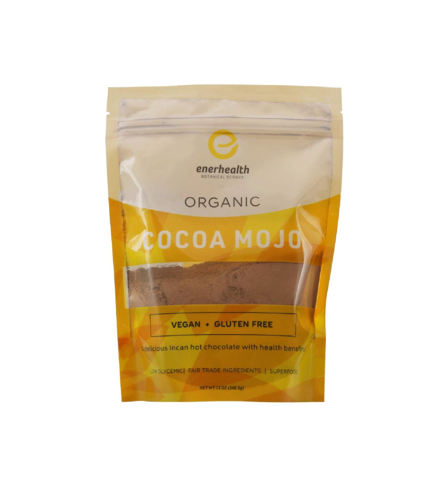 EnerHealth Cocoa Mojo - 100% Organic Mushroom Cocoa Powder - 12oz Bag - Buy Online on GoSupps.com