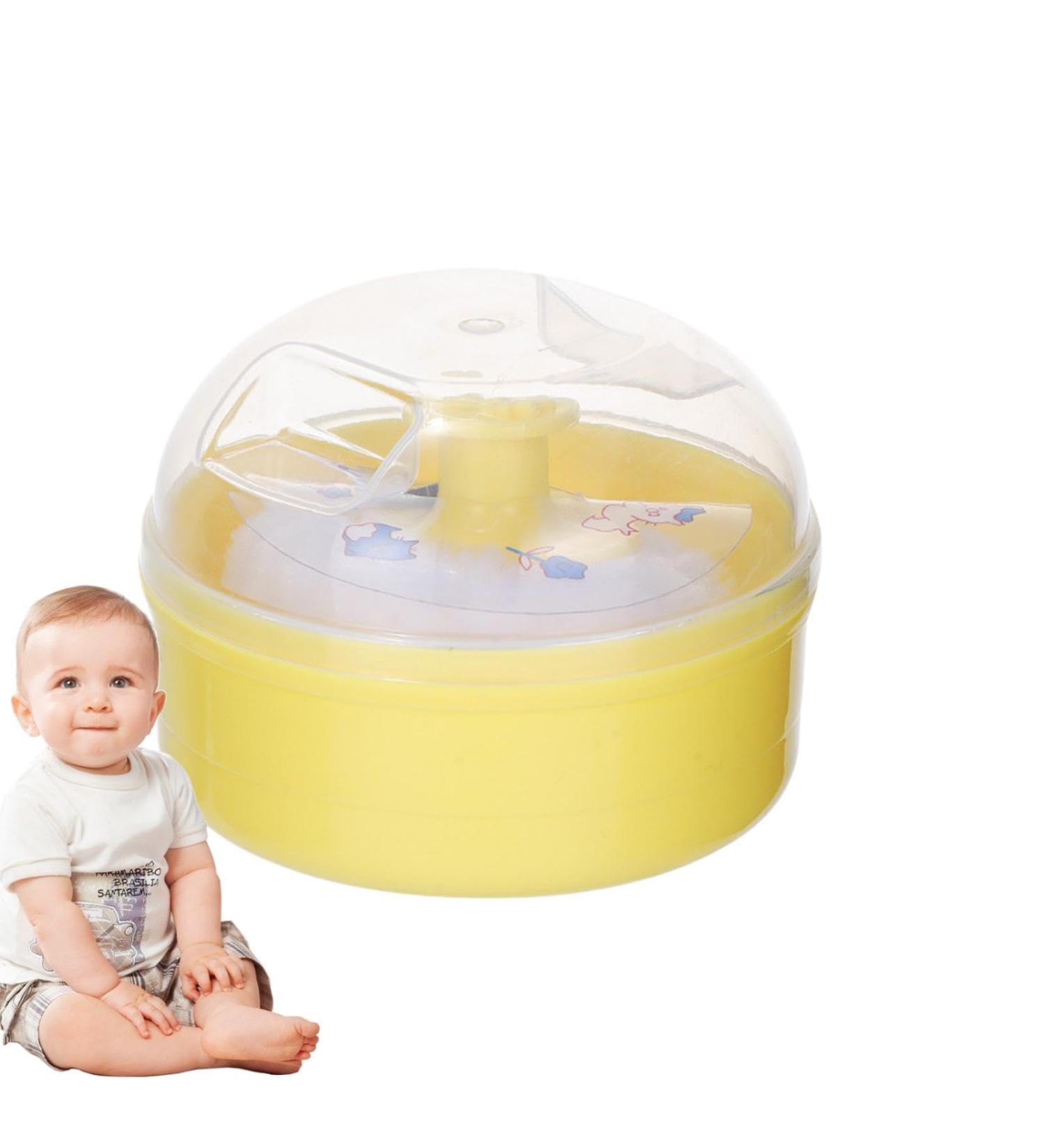 Bouff e de poudre pousseter houppette poudre pour tout-petits - Applicateur et r cipient de poudre pour le corps des tout-petits - tui poudre pour le corps avec houppette pour poudre Jaune - Buy Online on GoSupps.com