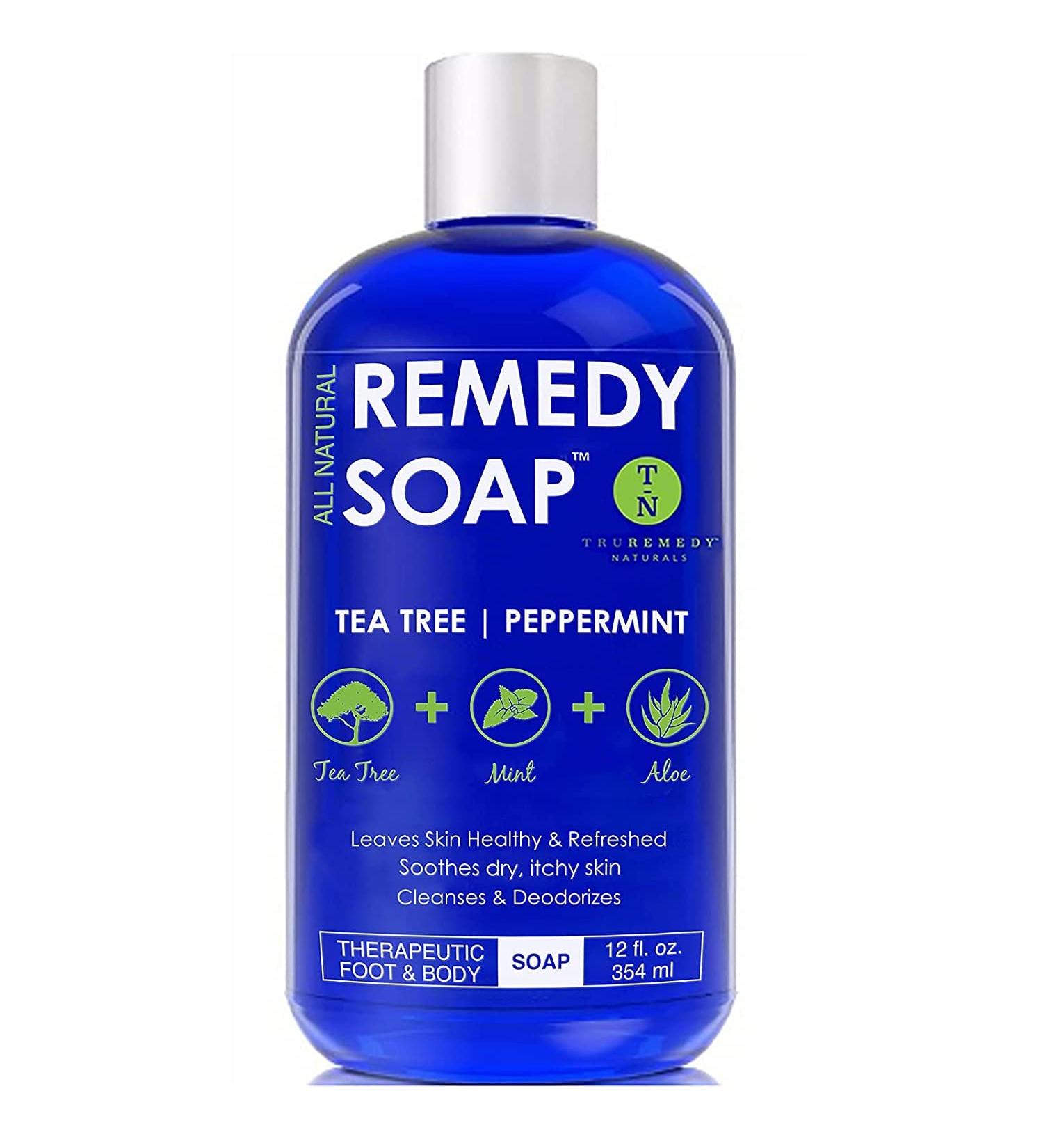 Remedy Tea Tree Oil Body Wash | 100% Natural Shower Gel for Athlete's Foot & Skin Irritations | Tea Tree, Mint & Aloe Skin Cleanser - Buy Online on GoSupps.com