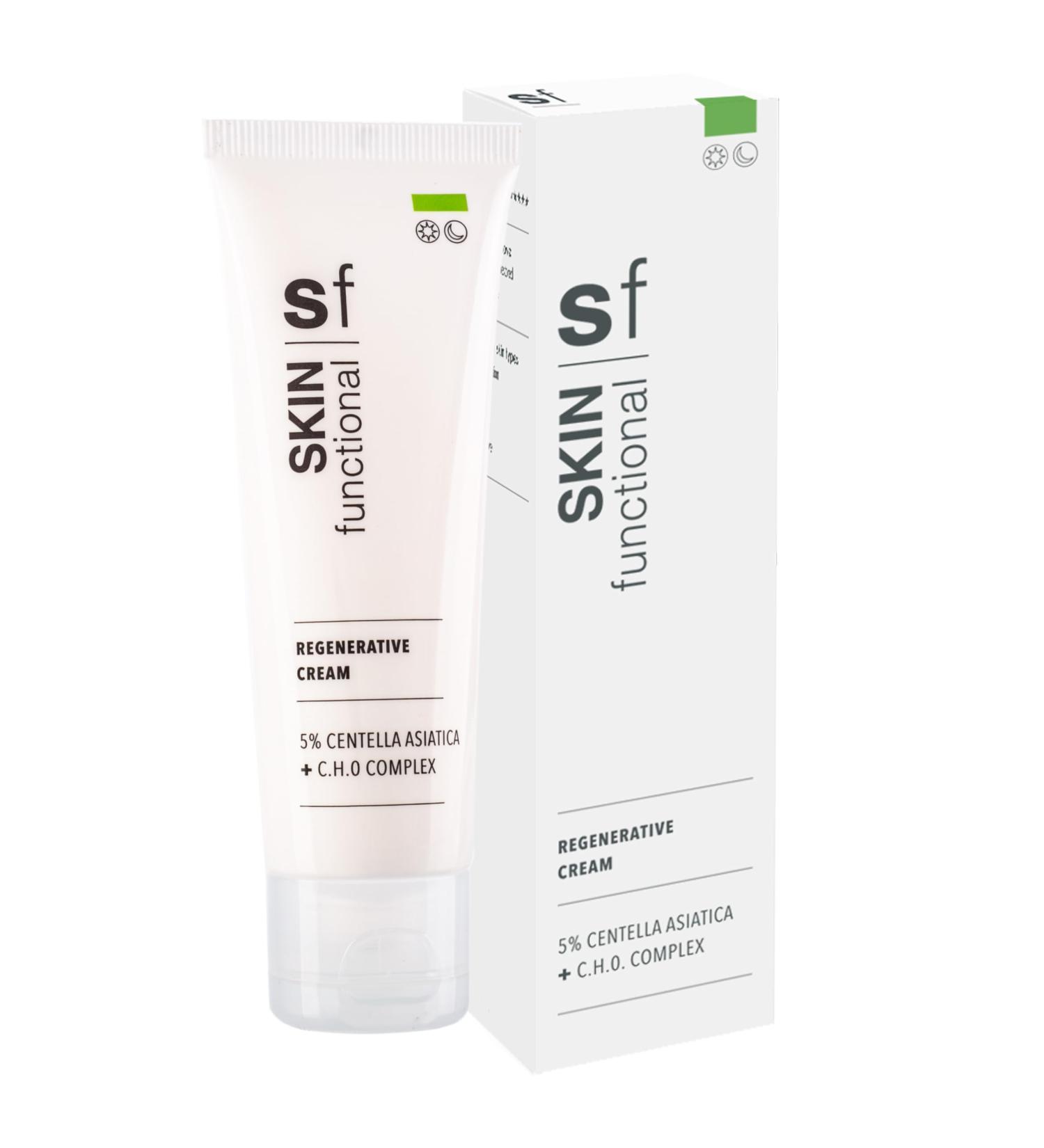 Skin Functional Regenerative Cream 5% Centella Asiatica + C.H.O Complex Moisturising Anti-Irritation Anti-inflammatory Anti-Ageing Skin Regeneration 50 ml - Buy Online on GoSupps.com