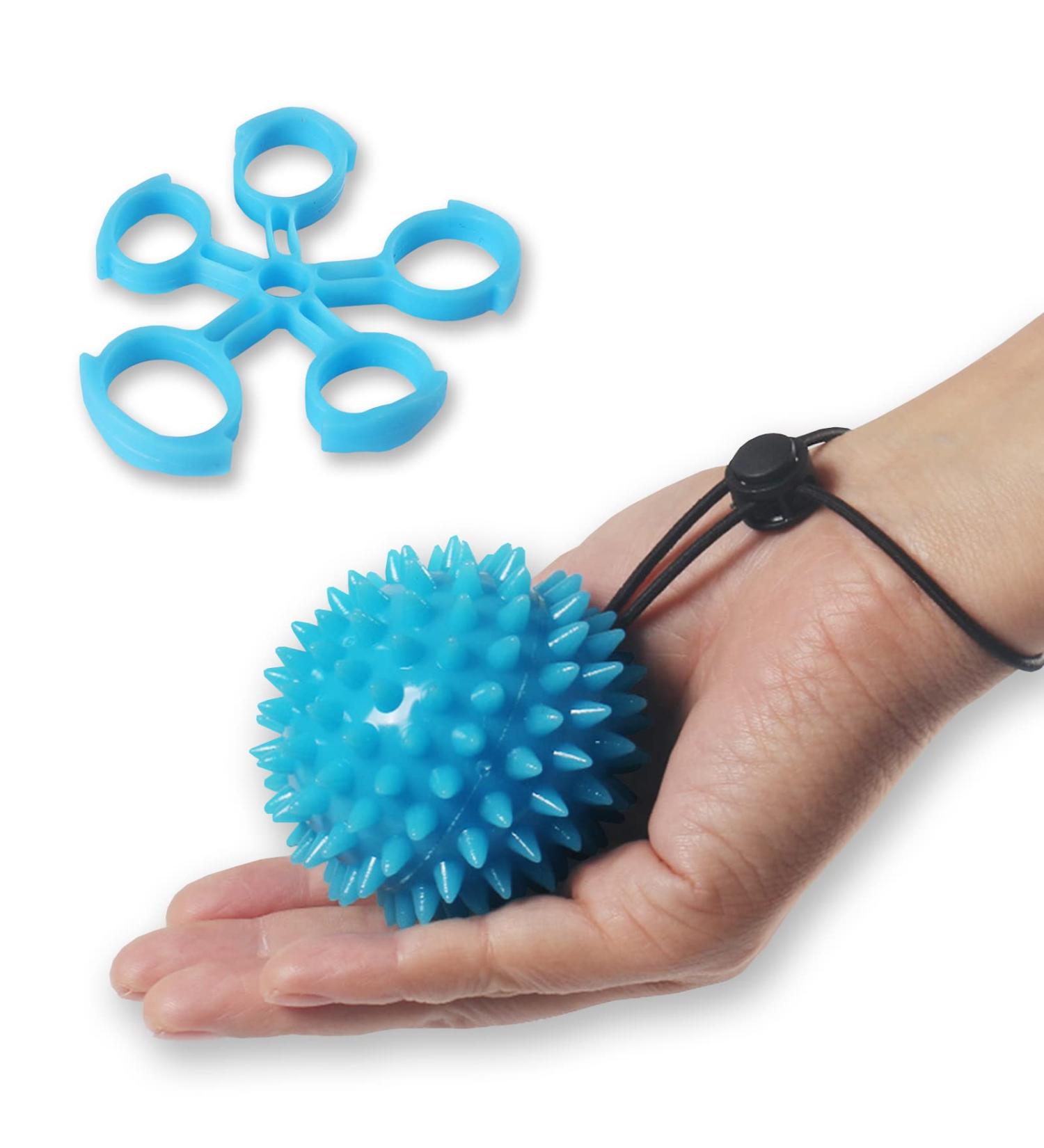 Hand Grip Strengthener - 5lb Finger Exerciser Power Training Ball in Deep Blue for Stronger Grip & Hand Fitness - Buy Online on GoSupps.com