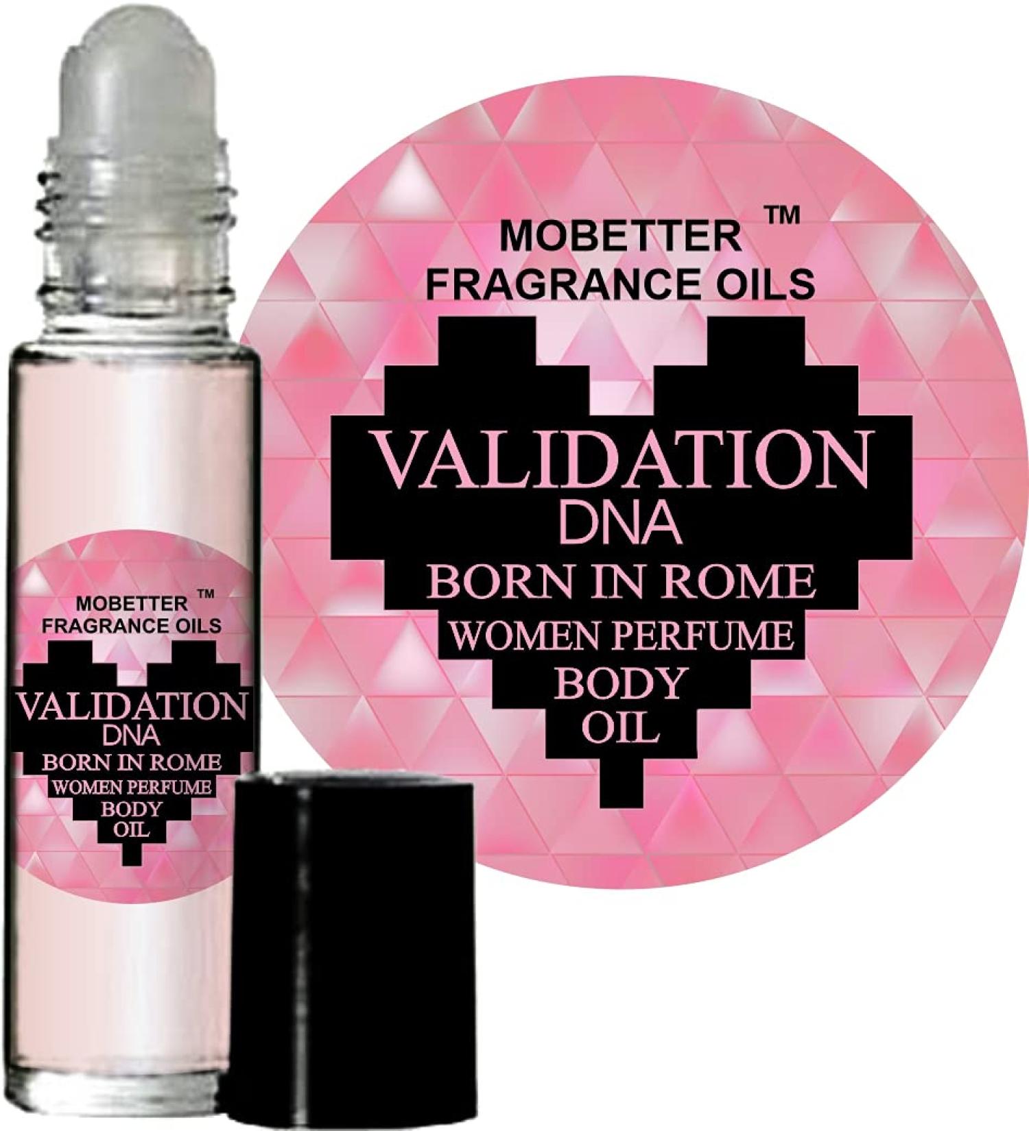 MOBETTER FRAGRANCE OILS Validation DNA Born in Rome Women Perfume Body Oil 0.33 Fl Oz (Pack of 1) Blackcurrant Jasmine Grandiflorum Bourbon Vanilla