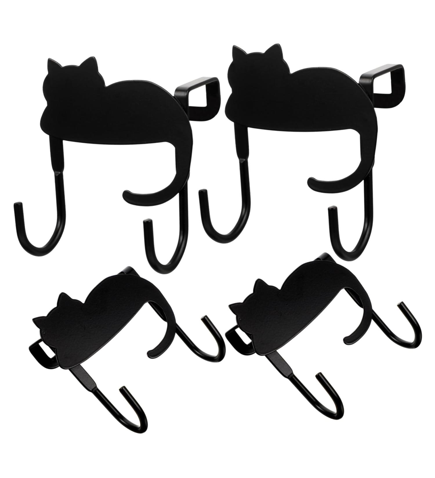 STOBAZA 4pcs Door Hook Metal Clothes Rack Coat Hanger Hooks Bathroom Sticky Towel Hooks Cabinet Door Child - Buy Online on GoSupps.com