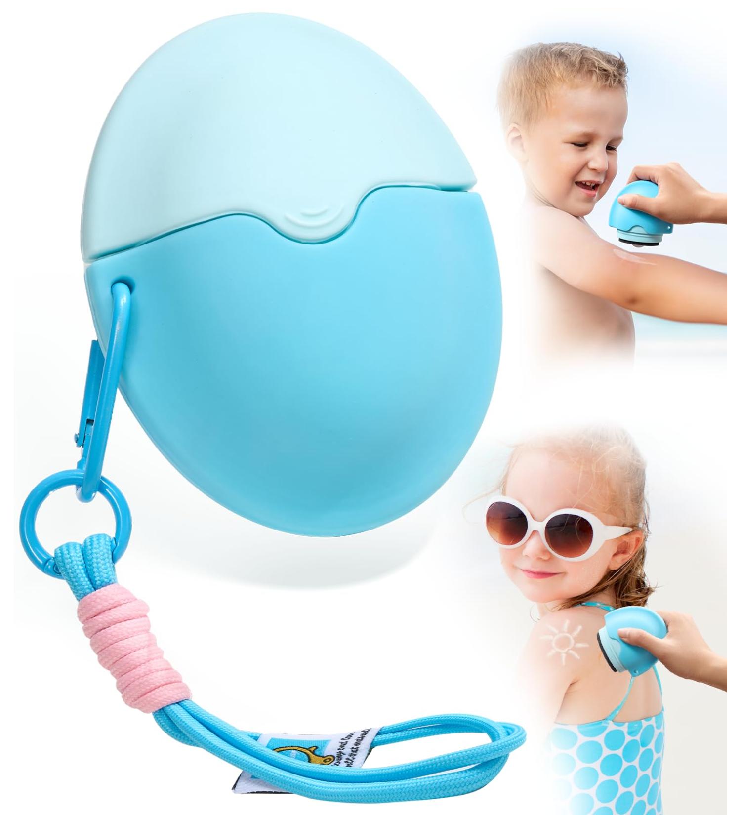 Sunscreen Applicator for Kids & Families - BPA Free Refillable Sunblock Buddy Brush Set - Sun Lotion Applicator Brush (Blue - Buy Online on GoSupps.com