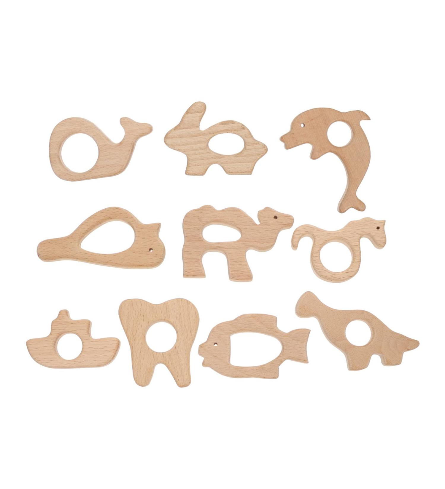 ORFOFE Baby Teether Adorable Wood-Made Animal-Design Teething Toy - Buy Online on GoSupps.com