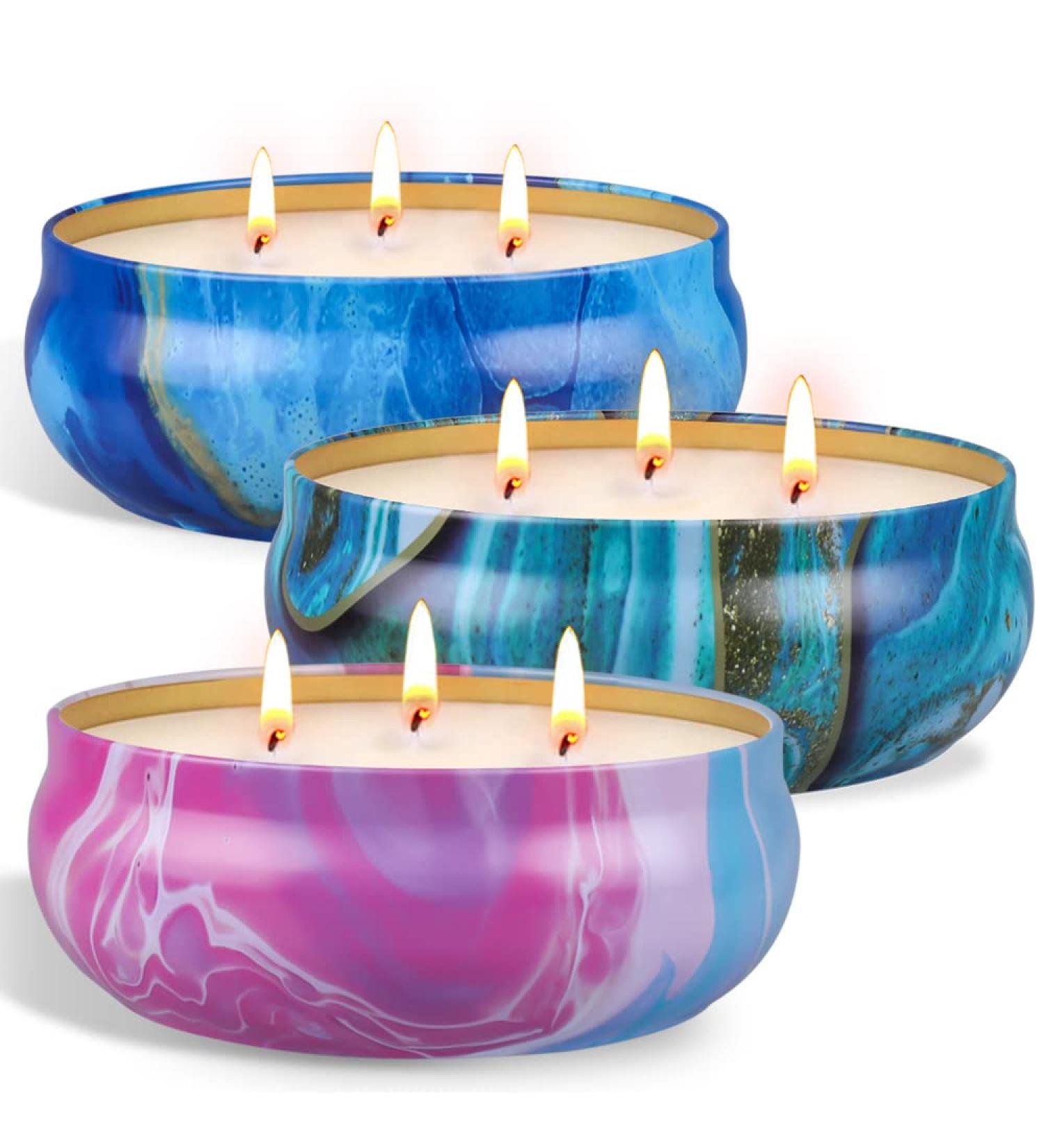 Citronella 3-Wick Soy Wax Candles for Outdoor Use - 3 Pack, 55oz, Up to 240hrs Burn Time - Scented Jar Candles for Patio, Home, Garden, Yard - Summer Camping Essential - Buy Online on GoSupps.com