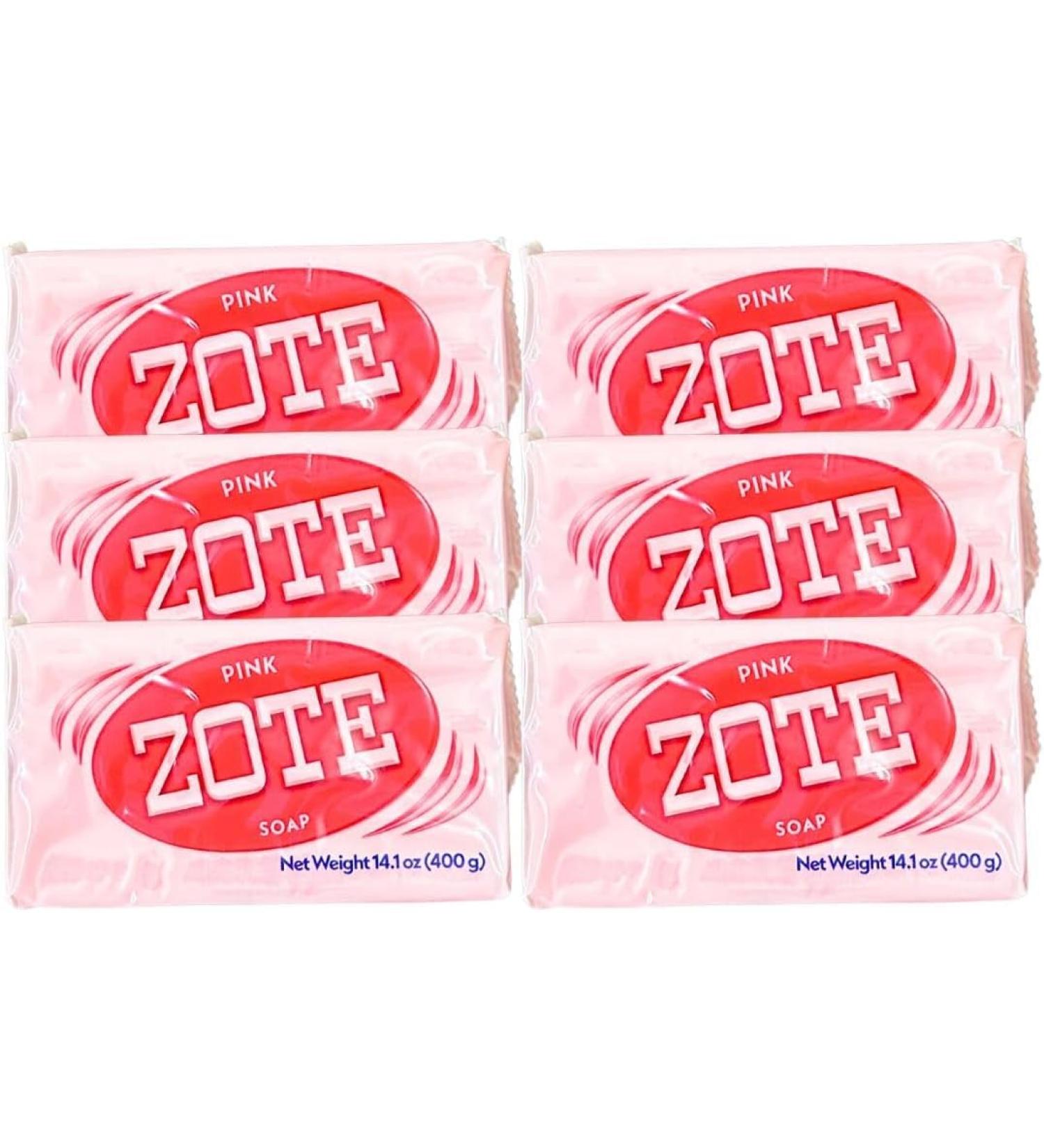 Pink Zote Large 6 pack (14.1 oz) Hand wash Soap 400g