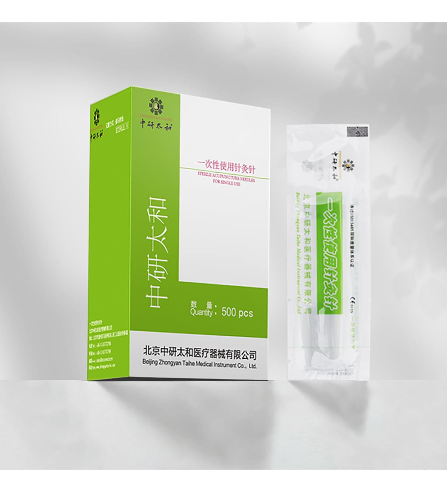 ZHONGYAN TAIHE 500-Pack Acupuncture Needles with Tube Sterile Disposable Beauty 1 Box Massage (0.25 * 60mm) 0.25*60mm