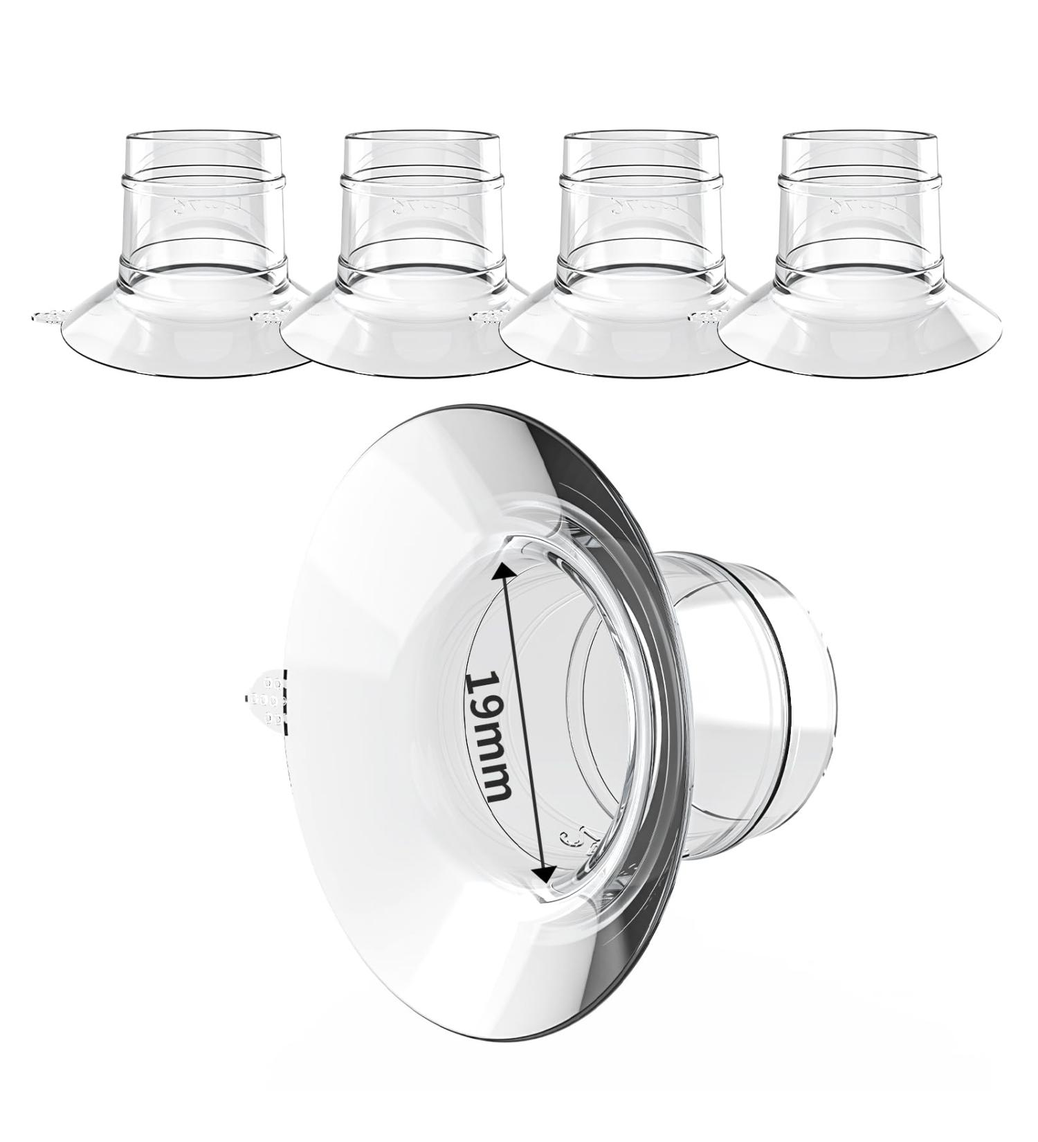 Flat Rate 19mm Milk Pump Accessories - Compatible with Kissbobo 1508/1506plus My-376 Mercozy S12 Pro/S9 Pro | Original Replacement (4 Pieces) - Buy Online on GoSupps.com