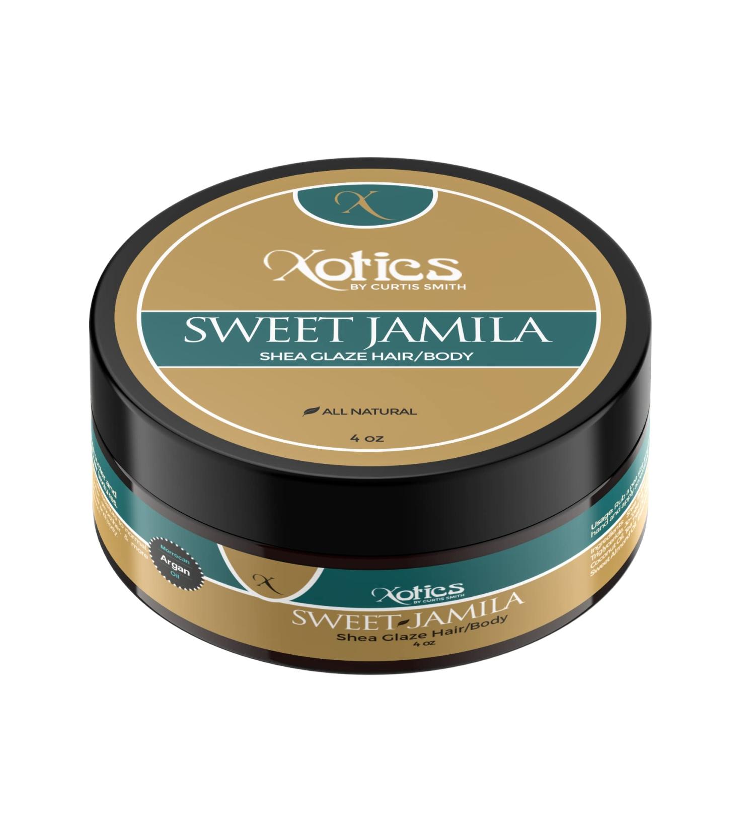 Xotics by Curtis Smith Sweet Jamila Shea Glaze 4 oz - Nourishing Shea Butter & Essential Oil Fusion for Healthy Hair and Skin - Buy Online on GoSupps.com