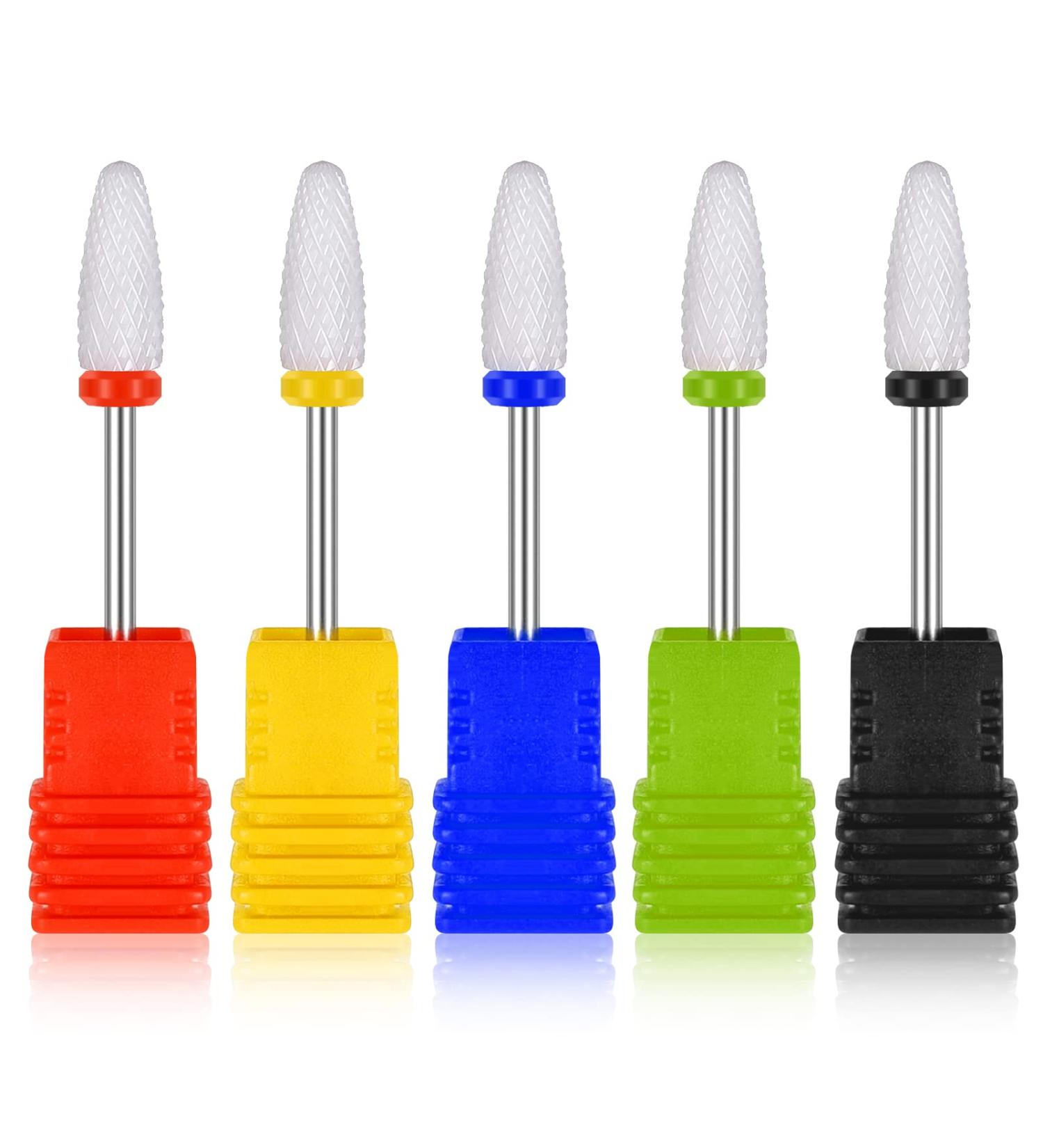 Sospiro 5-Piece Ceramic Nail Drill Set | Electric Nail Miller Bits for Manicure & Pedicure | Professional Acrylic Nail File Attachments for Home Use - Buy Online on GoSupps.com
