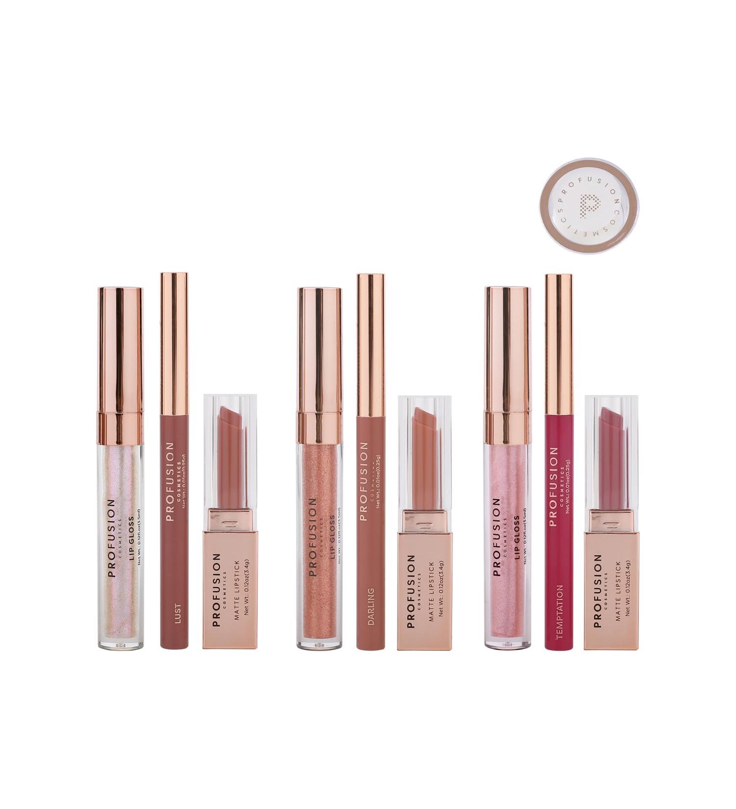 Profusion Cosmetics Stars Aligned Lip Set - 9-Piece Lip Liner Matte Lipstick & Gloss - International Shipping Available - Buy Online on GoSupps.com