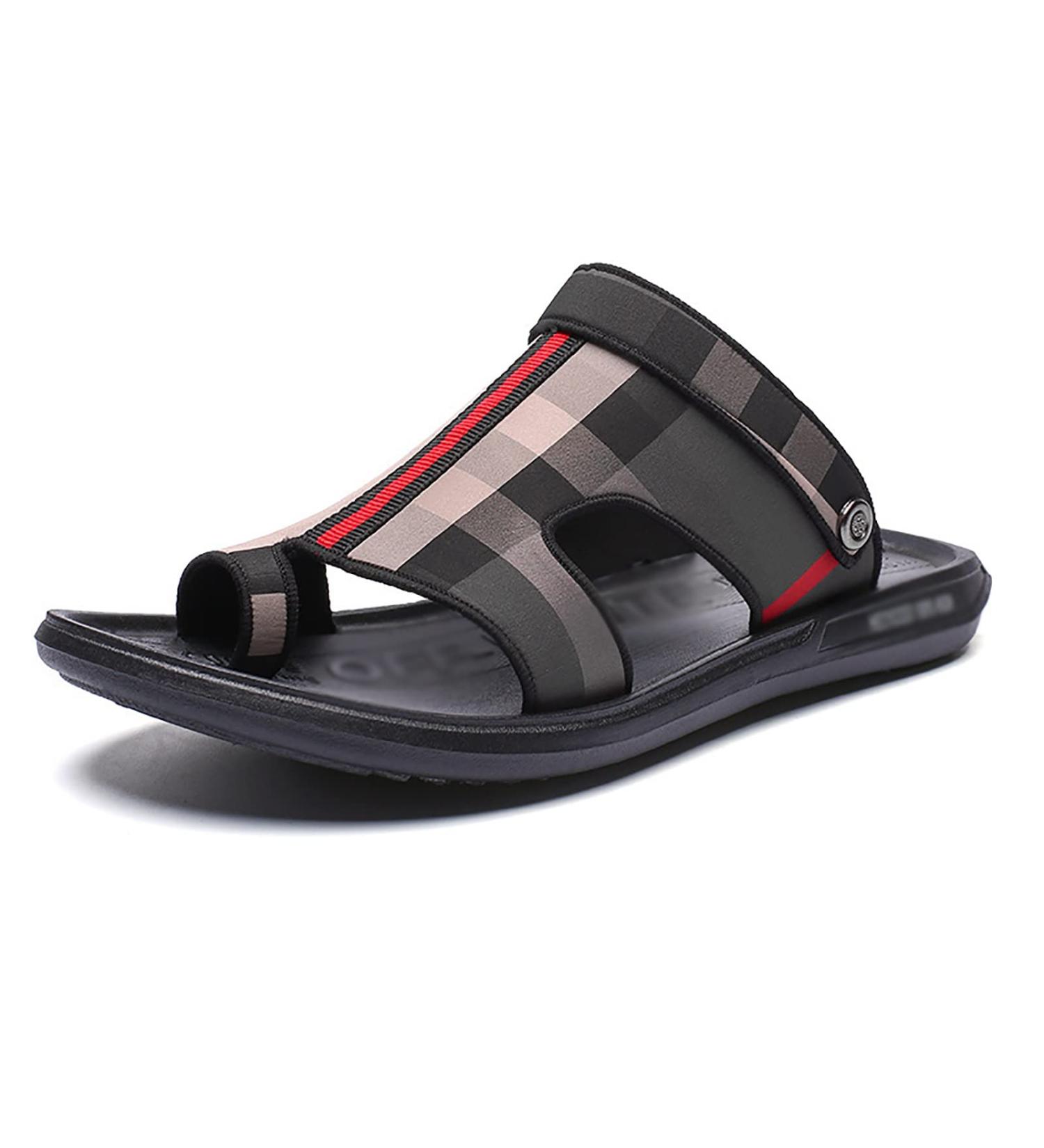 Men's Orthopedic Flip Flop with Arch Support for Hallux Valgus & Plantar Fasciitis - Gray Grid, 26cm - Buy Online on GoSupps.com