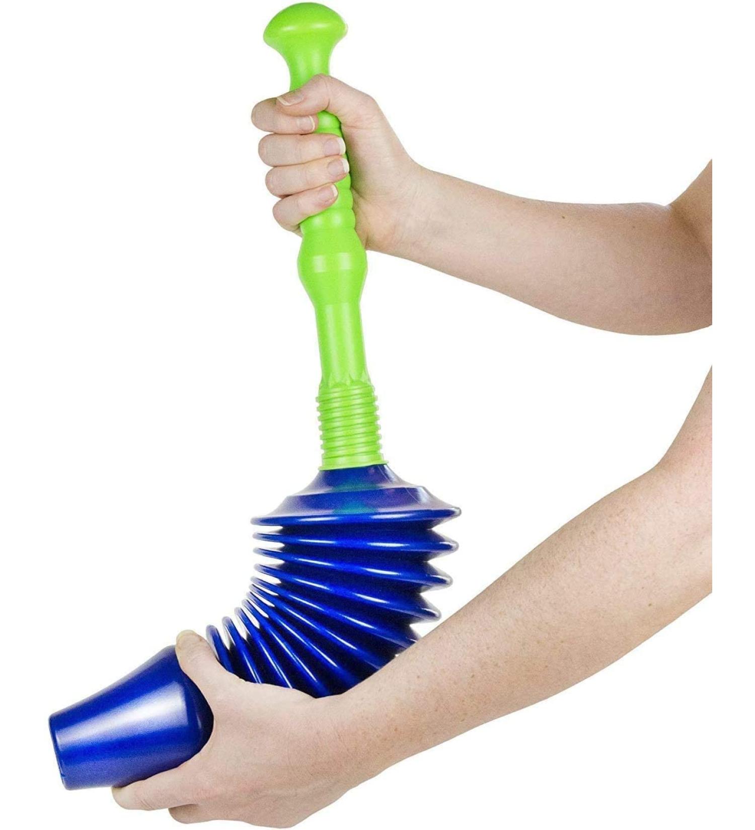 Luigi's Big Bad & Powerful Toilet Plunger - Clears and Unblocks All Toilets with Unique Bellows Design - Buy Online on GoSupps.com