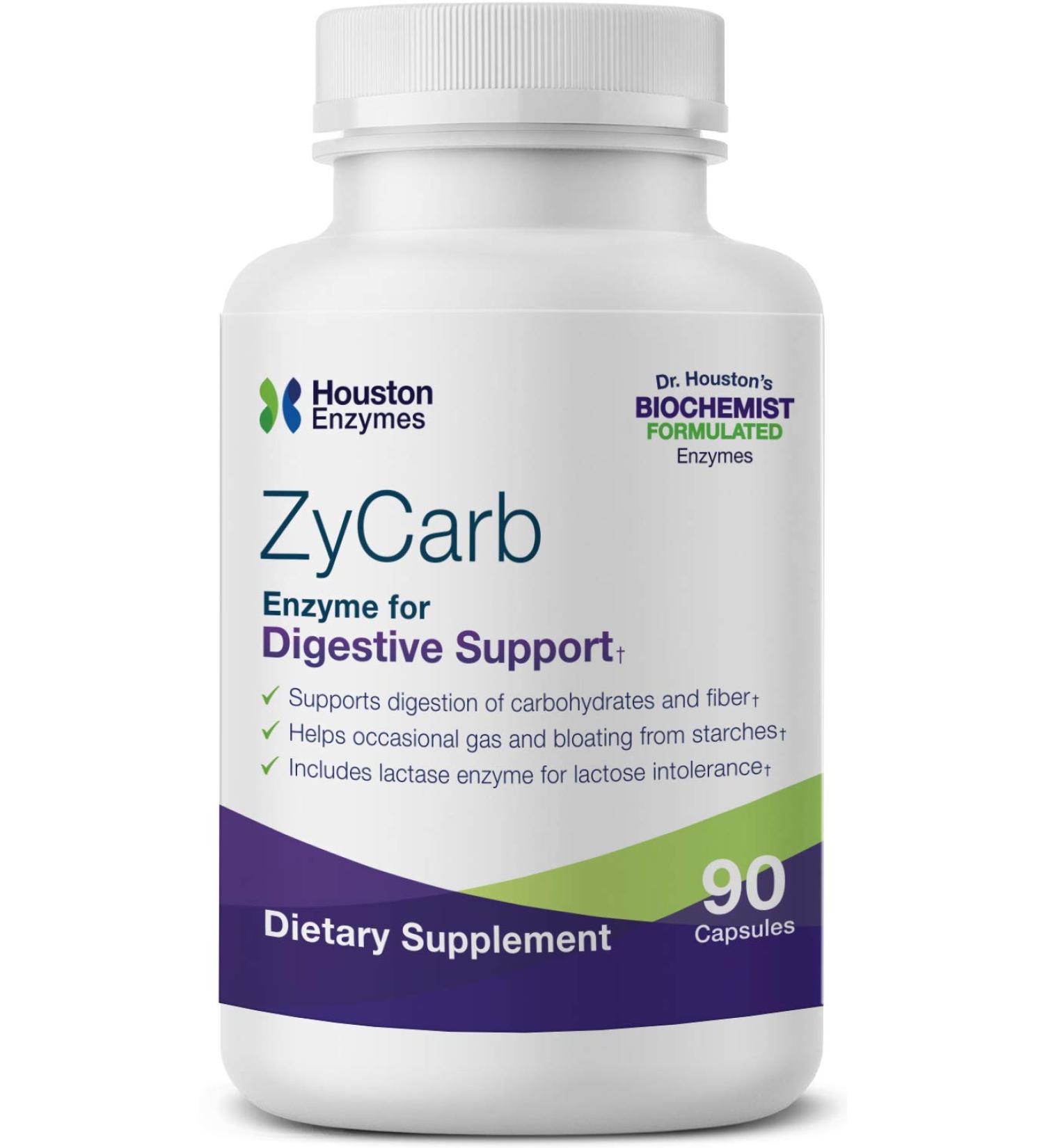 Buy Houston Enzymes ZyCarb - 120 Capsules for Digestive Support - Buy Online on GoSupps.com
