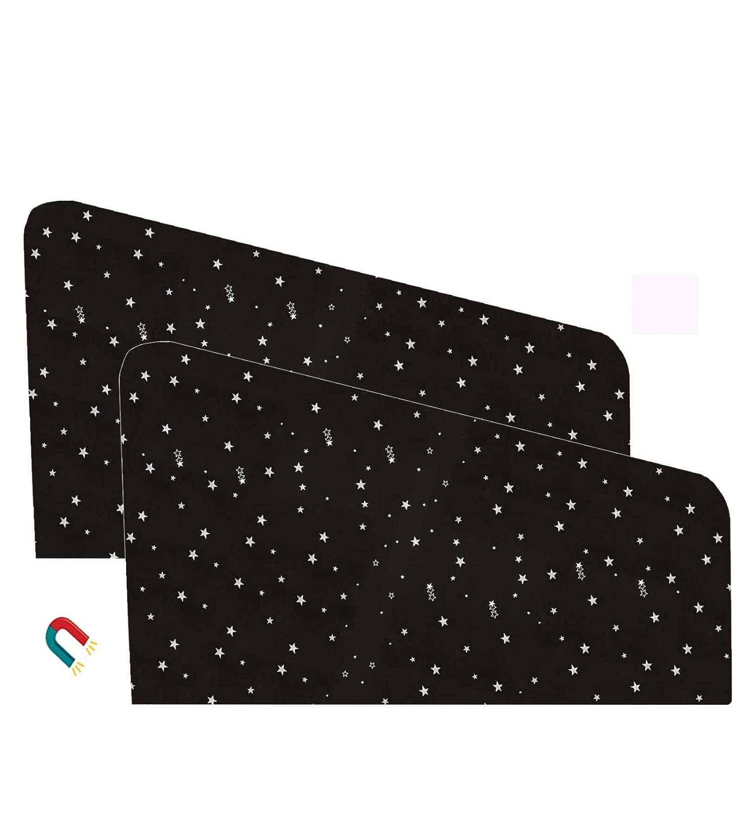 ZATOOTO Car Sun Shades - UV Protection Black Star Front Curtains (2 PCS) 48*80cm - Ideal for Baby, Kids, Pets, & Adults - Privacy and Sun Protection - Buy Online on GoSupps.com