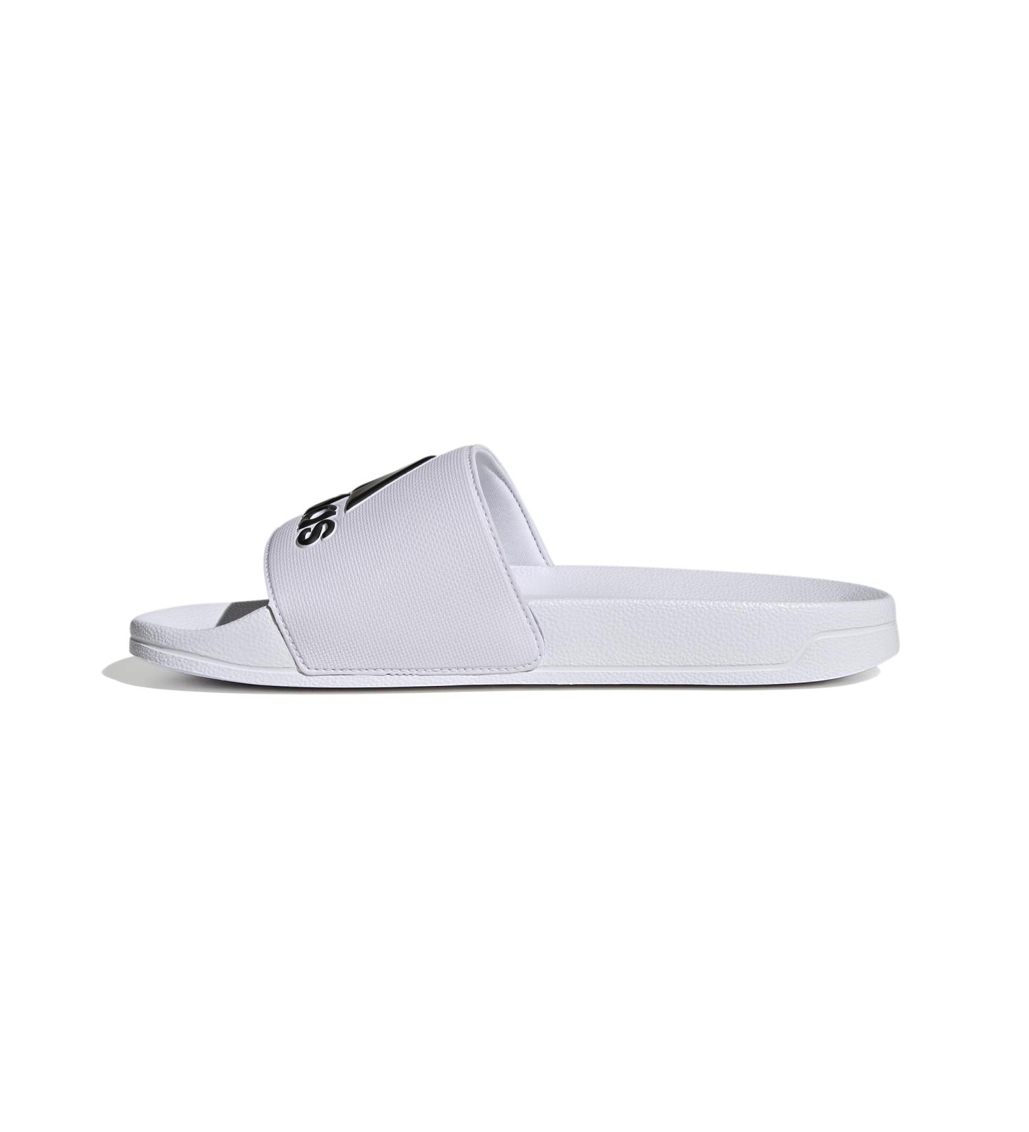 Buy adidas Unisex Adilette Shower Logo Slide Sandal - 42 EU | Ftwr White & Core Black | International Shipping - Buy Online on GoSupps.com