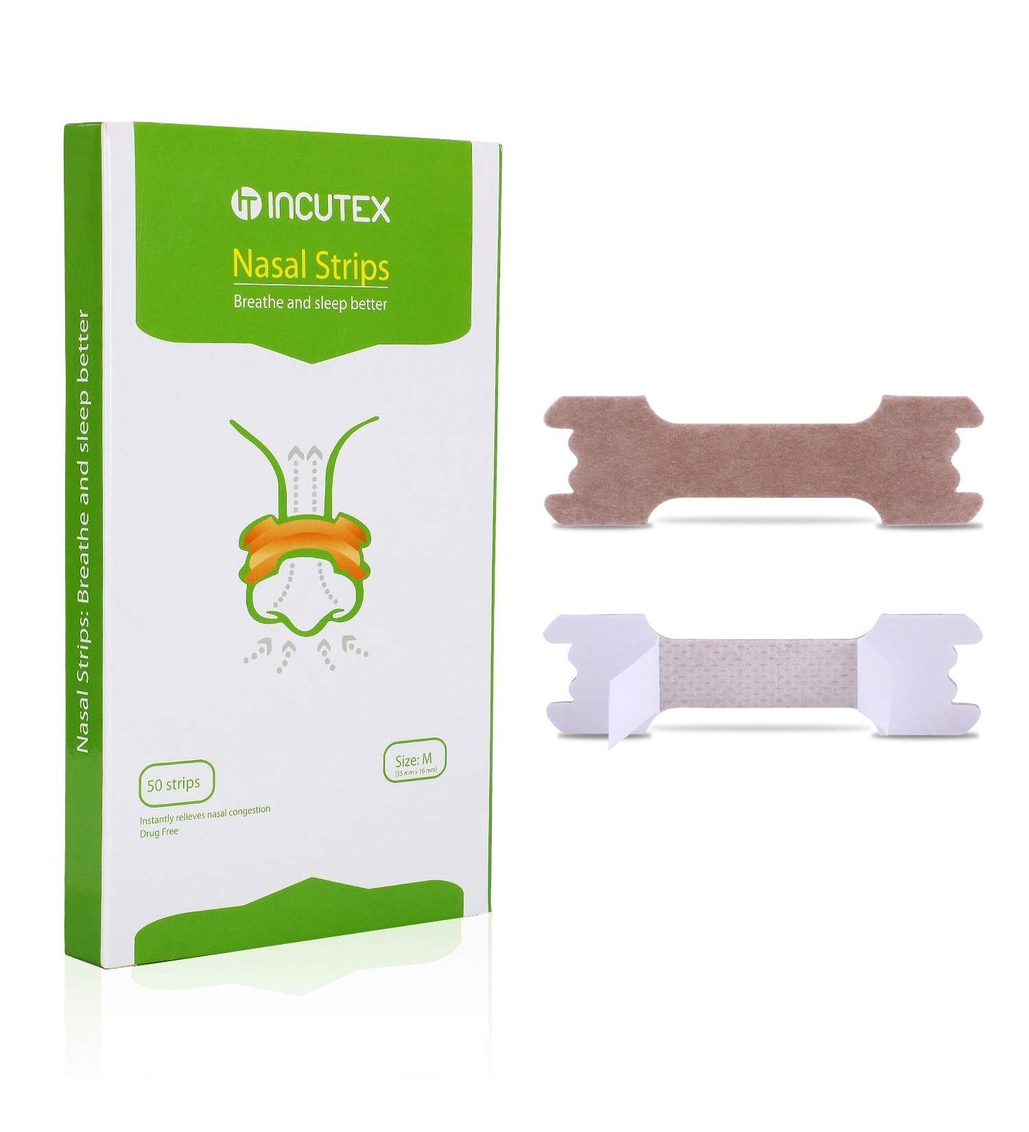 Buy Incutex Nasal Plasters for Snoring - 50 Pack of Nasal Strips | Effective Snoring Stopper | International Shipping Available - Buy Online on GoSupps.com