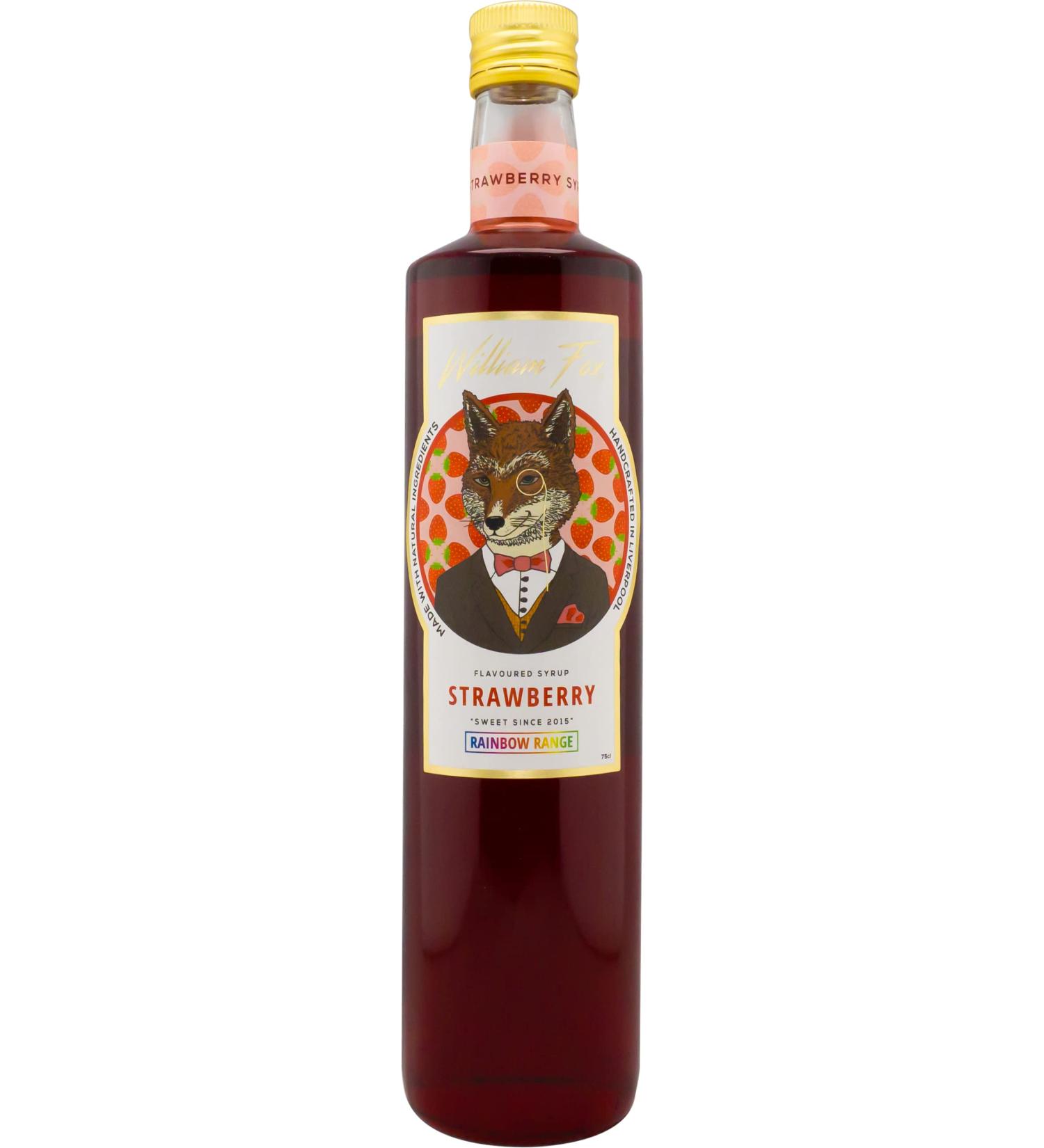William Fox Premium Rainbow Range Sirop de fraise 75 cl