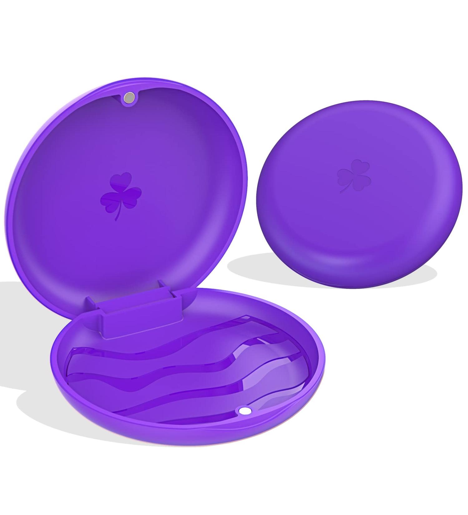 Braces Box & Dento Box - 2 pcs Splint Box for Bite Splint & Night Guard - KFO Box (Violet) | International Shipping - Buy Online on GoSupps.com