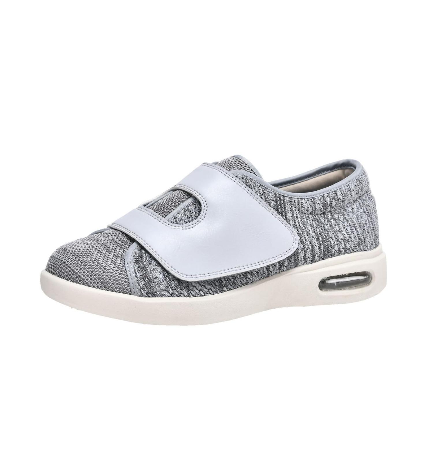 Men's Extra Width Diabetic Foot Shoes - Non-Slip Orthopedic Sneakers for Elderly | Adjustable Lightweight & Breathable - Pain Relief Walking Shoes - Size 12 Light Gray - Buy Online on GoSupps.com