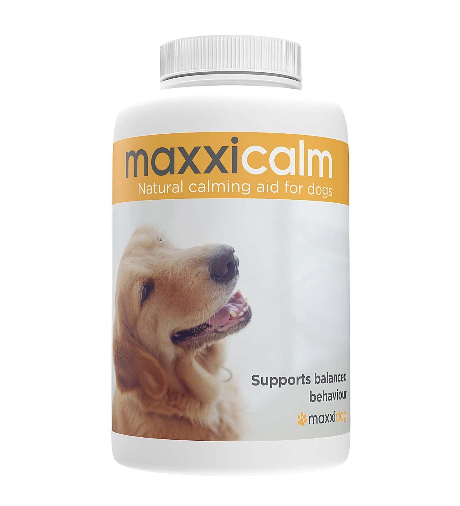 maxxipaws maxxicalm Natural Calming Supplement for Dogs - 120 Non-Drowsy Tablets - Buy Online on GoSupps.com