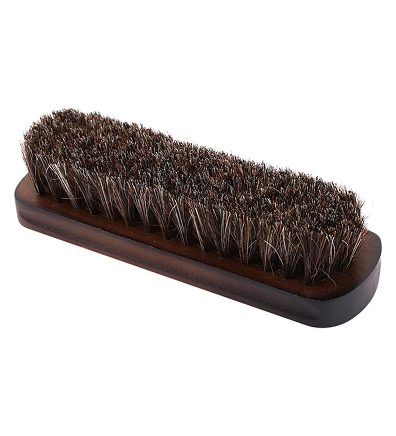 Home Shoes Brushes Real Horsehair Soft Polished Horsehair Shoe Brush Polished Natural Leather with Wooden Handle Bathroom Tool Brush Onecolor - Buy Online on GoSupps.com