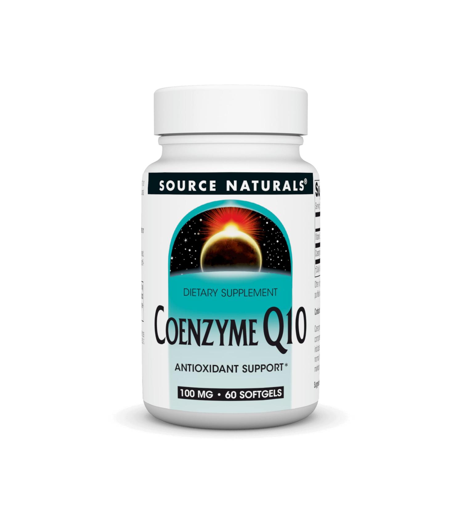 Source Naturals Coenzyme Q10 100 mg - Antioxidant Support for Heart Brain Immunity & Liver - 60 Softgels - International Shipping Available - Buy Online on GoSupps.com