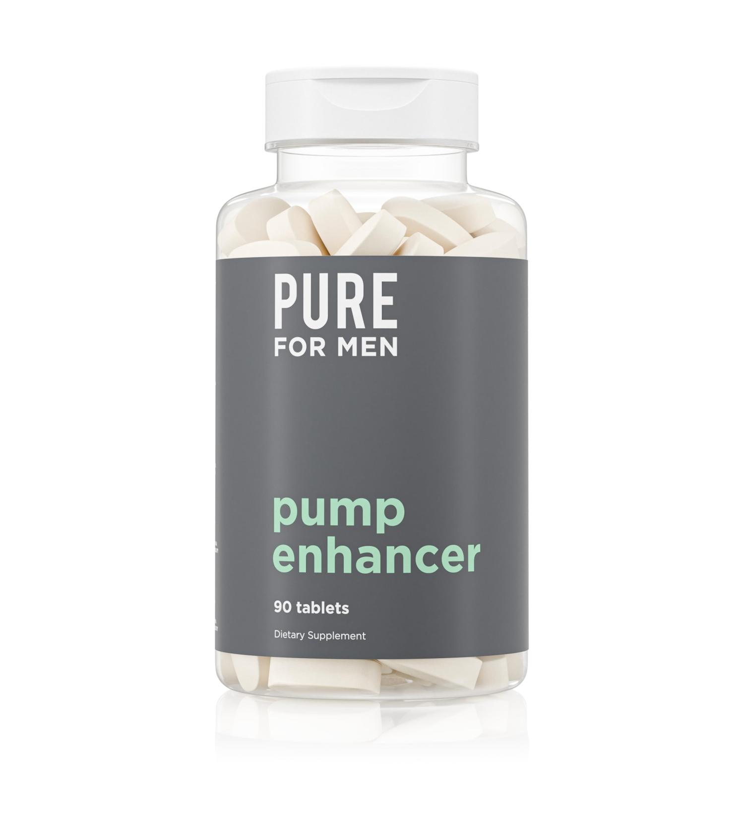 Pure for Men Pump Enhancer | Pre Workout Supplement for Muscle Pump Stamina and Increased Blood Flow | Nitric Oxide Booster with L-Arginine & L-Citrulline | Focus and Energy Support | 90 Count 90 Count (Pack of 1) - Buy Online on GoSupps.com