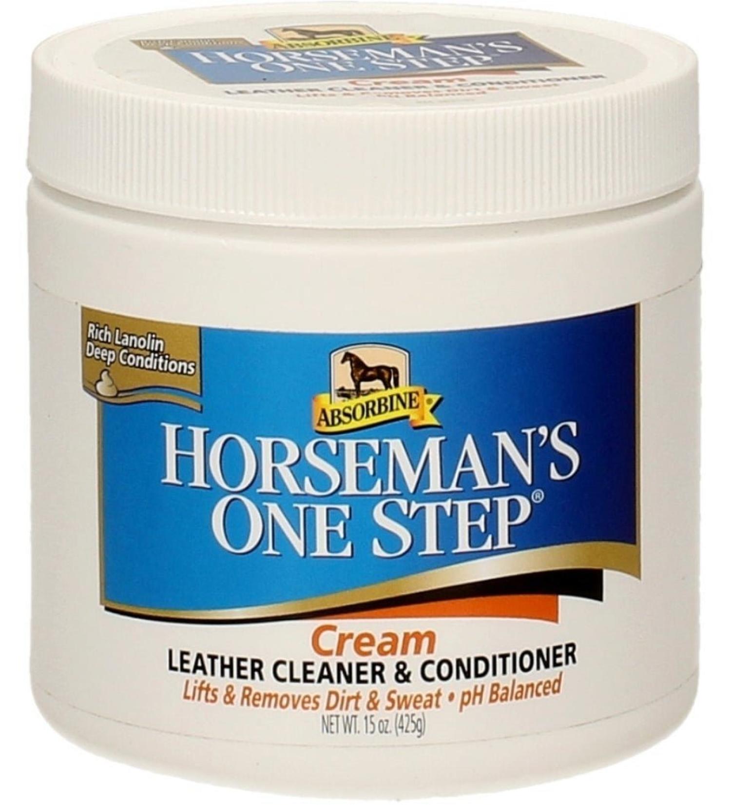 Absorbine Horsemans One Step Leather Cream - Riding Tack Cleaning Equipment 425G