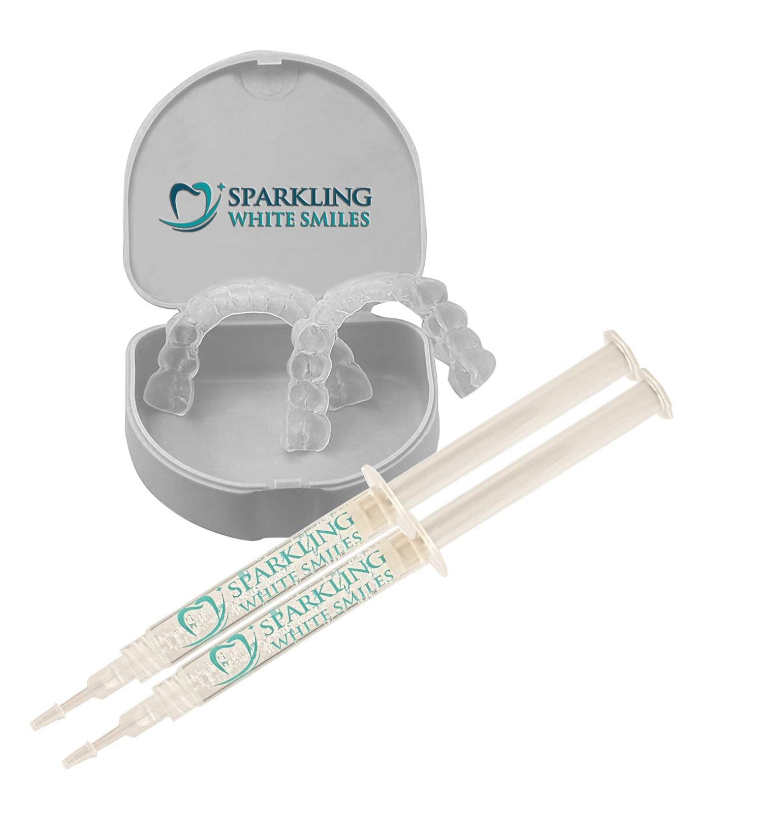 Custom Teeth Whitening Trays + 2 Syringes of Premium Gel | Dentist Quality | Made in USA - Buy Online on GoSupps.com