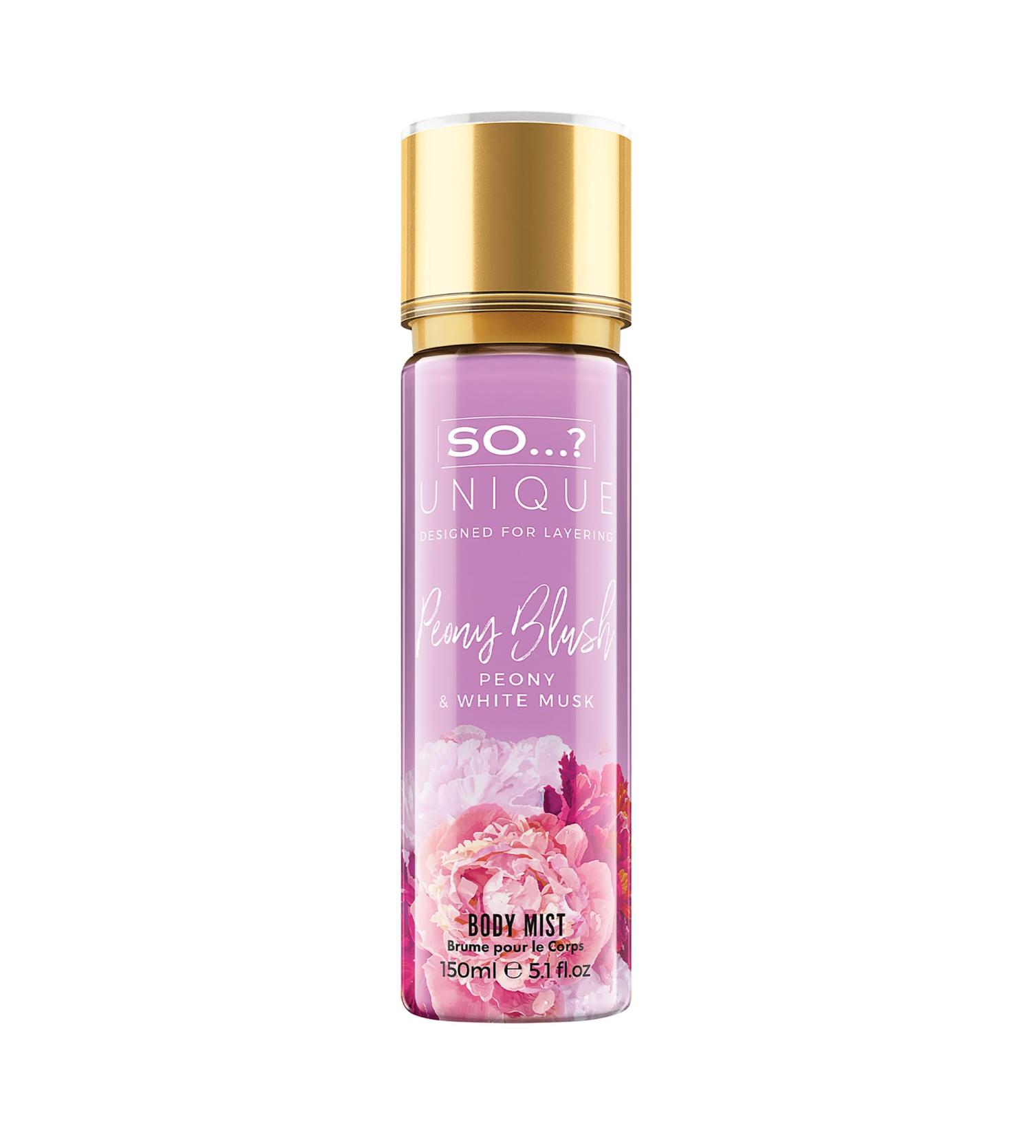 So Unique Peony Blush Body Mist - Floral Fruity Vanilla Perfume with Bergamot and Pear Notes - Perfume for Women - Body Spray for Women - 5.1 oz 5.1 Fl Oz (Pack of 1) Peony Blush - Buy Online on GoSupps.com