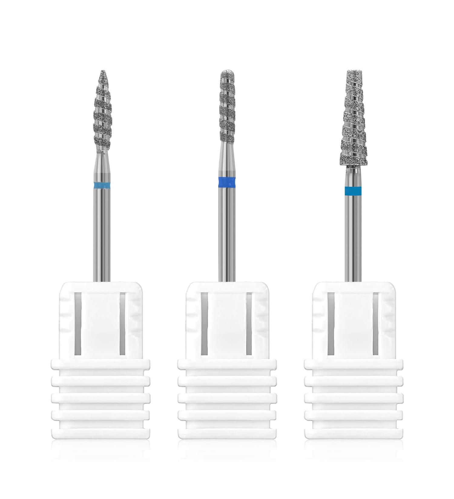 Anrui Nail Miller Attachments - 3 Diamond Hard Metal Bits 3/32 | Nail Preparation & Dead Skin Removal Tools - Buy Online on GoSupps.com