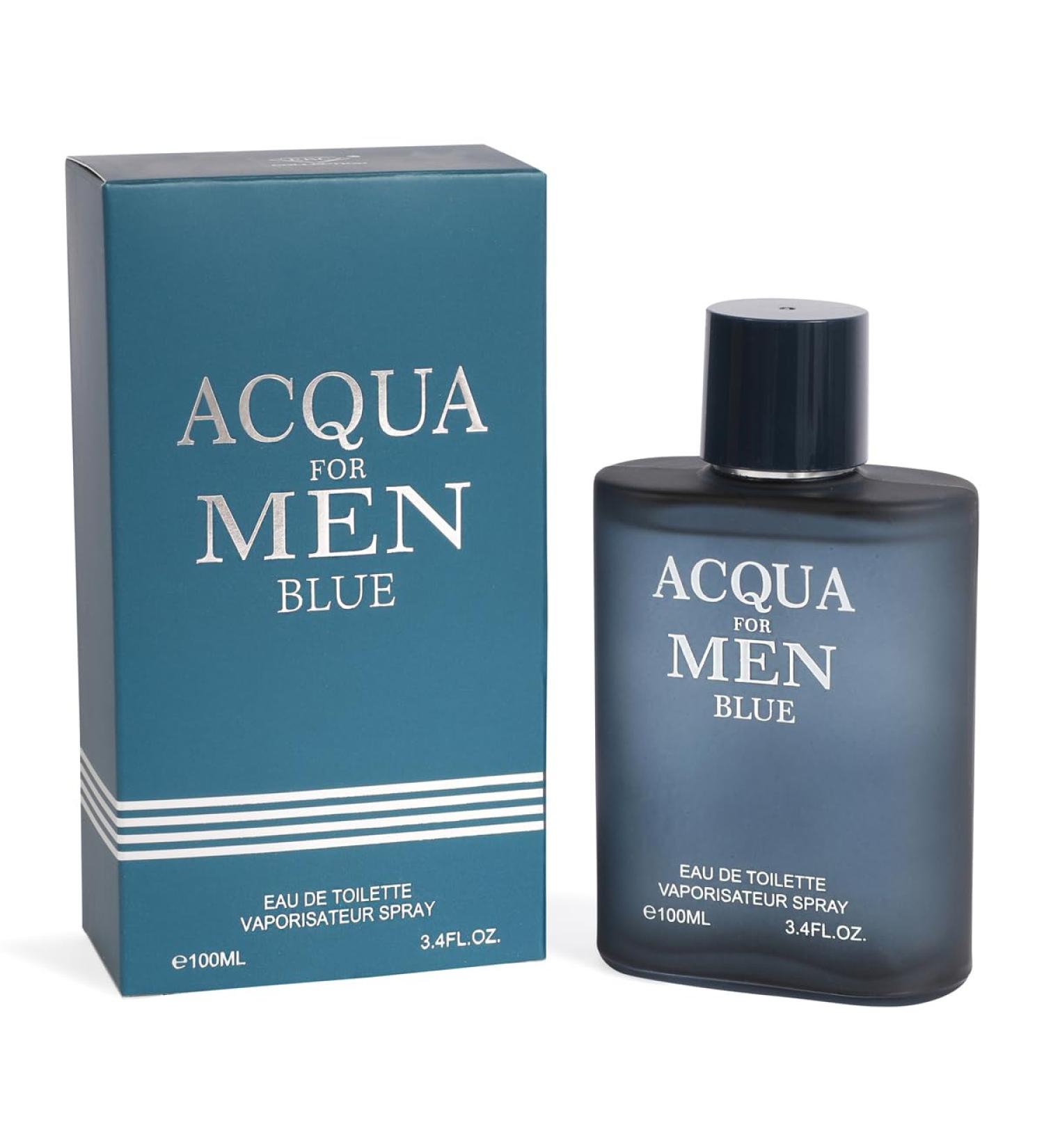 EBC PERFUME Acqua For Men Blue Spray Cologne - Eau De Toilette for Men - 3.4 fl.oz - Buy Online on GoSupps.com