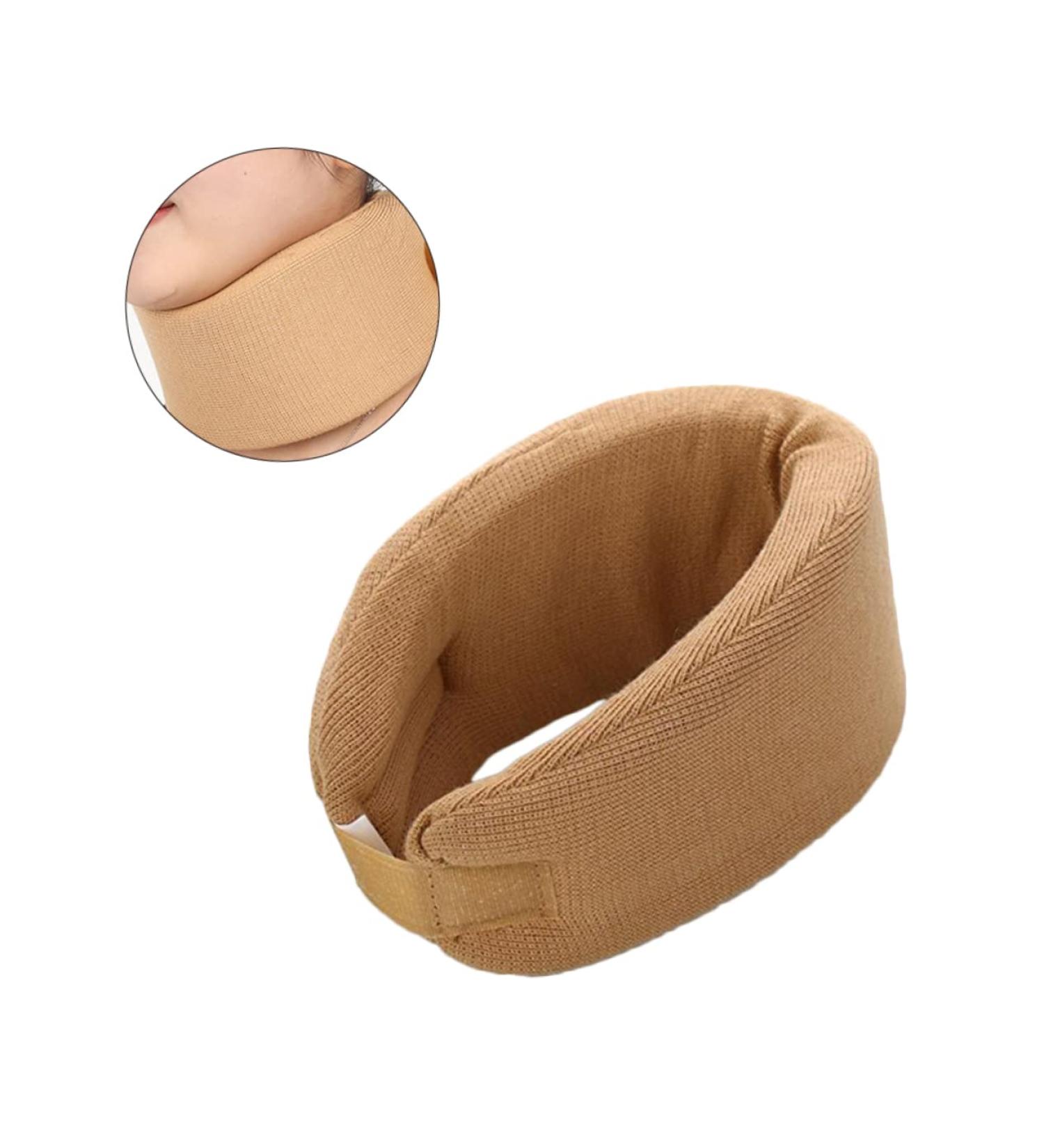 FRCOLOR Neck Guard Brace - Soft Foam Support for Sleeping | Adjustable Neck Stabilizer for Men & Women - Ultra Thin Khaki - Buy Online on GoSupps.com