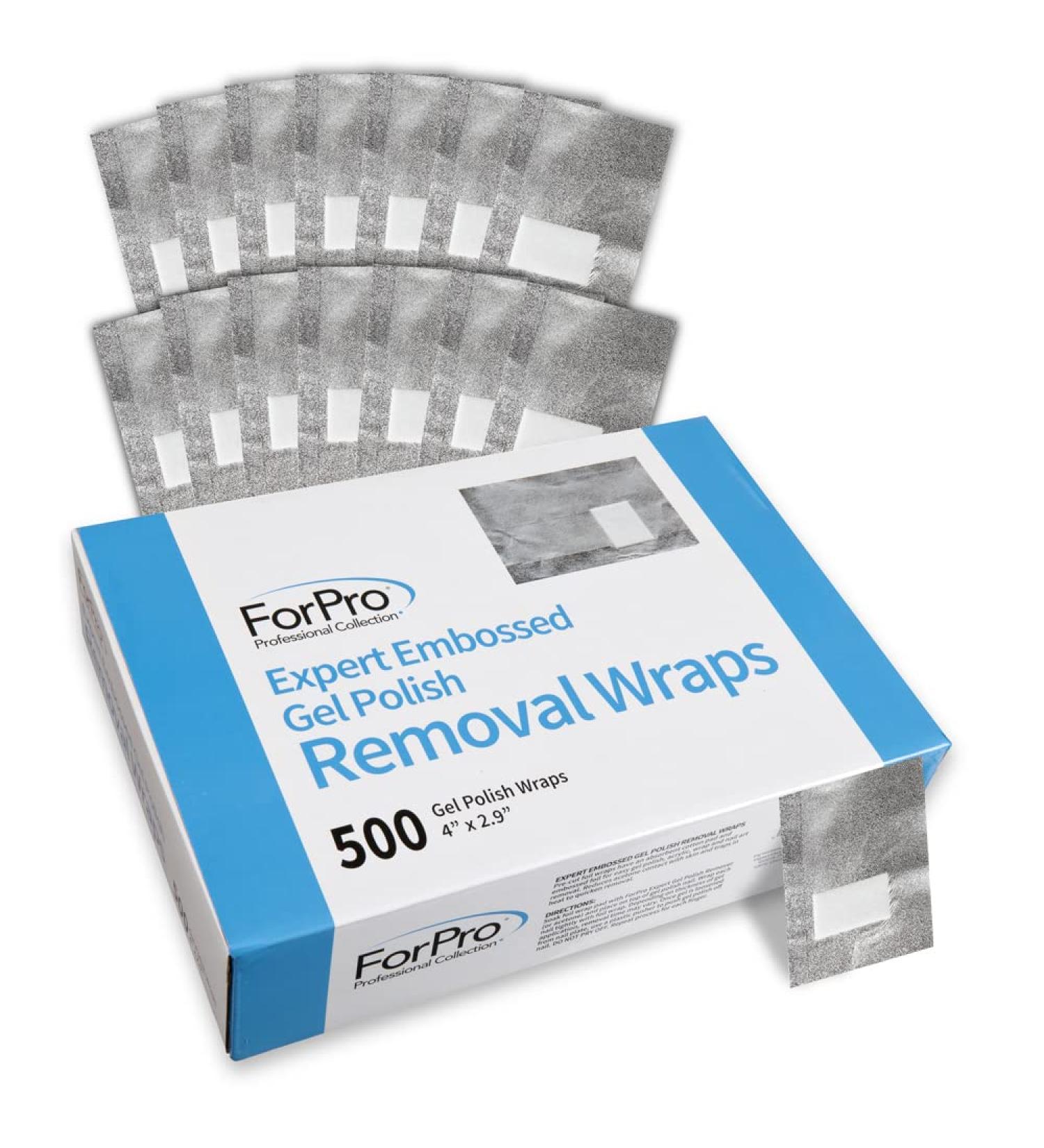 ForPro Expert Embossed Gel Polish Removal Wraps with Cotton Pad - 500 Count Pack - Buy Online on GoSupps.com