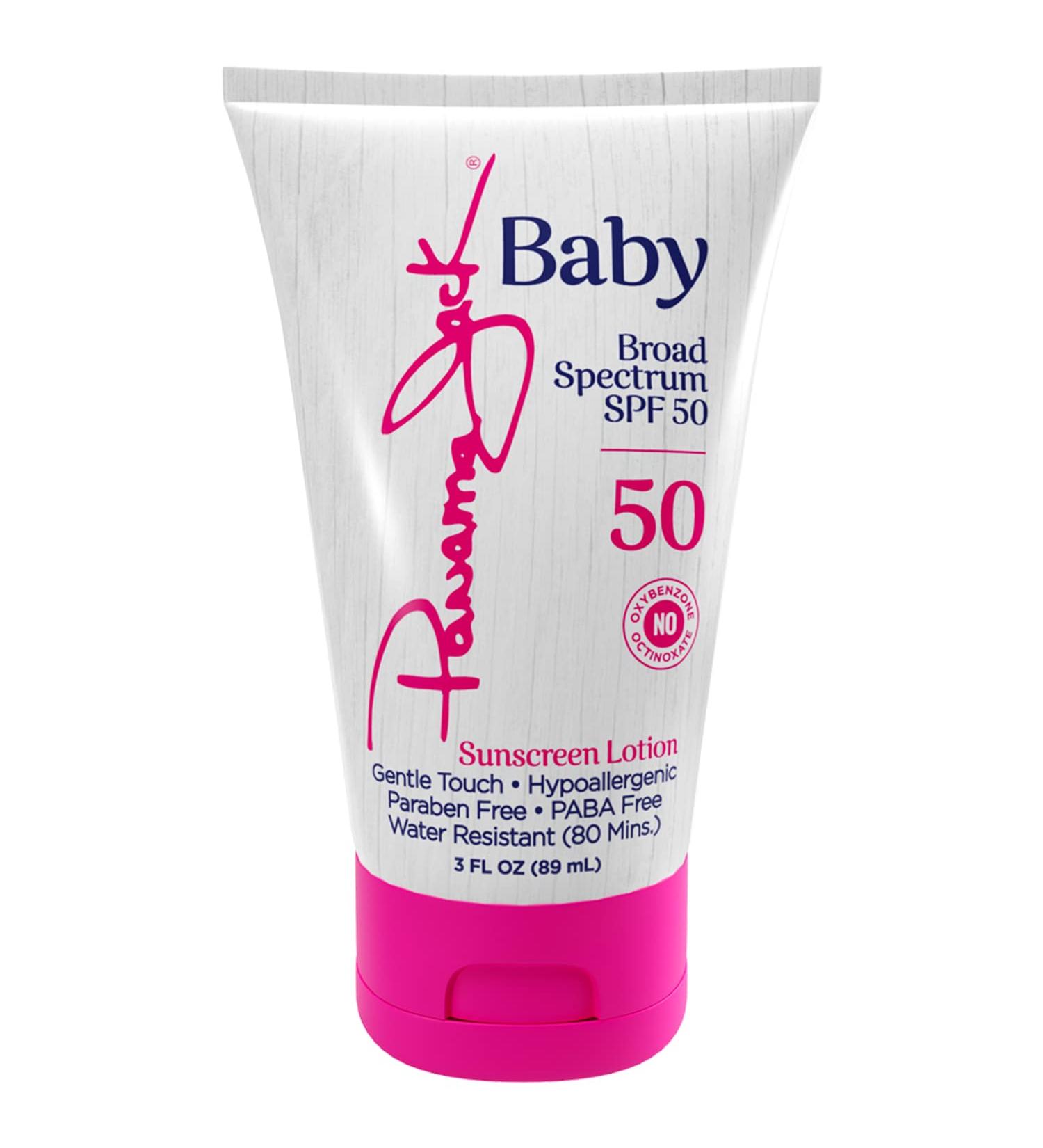 Panama Jack Baby Sunscreen Lotion - SPF 50 Broad Spectrum UVA/UVB Protection Hypoallergenic Gentle Touch PABA Paraben Gluten & Cruelty Free Water Resistant (80 Minutes) 3 FL OZ 3 Fl Oz (Pack of 1) - Buy Online on GoSupps.com