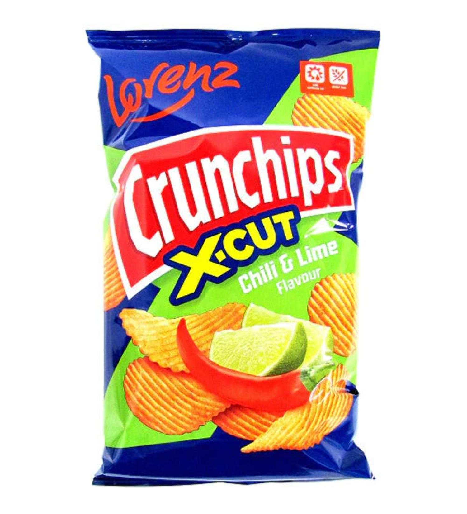Crunchips Xcut Chilli & Lime 75g-Food