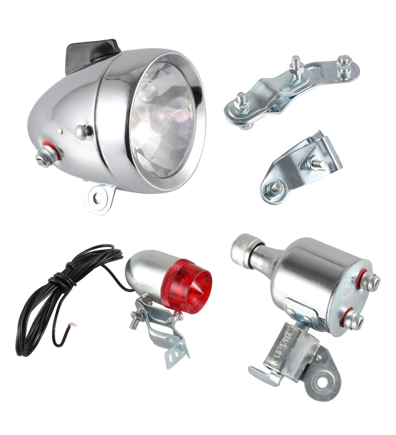 JRL 12V 6W 6V 3W Motorized Bicycle Head Tail Lamp Dynamo Light Kit - Buy Online on GoSupps.com