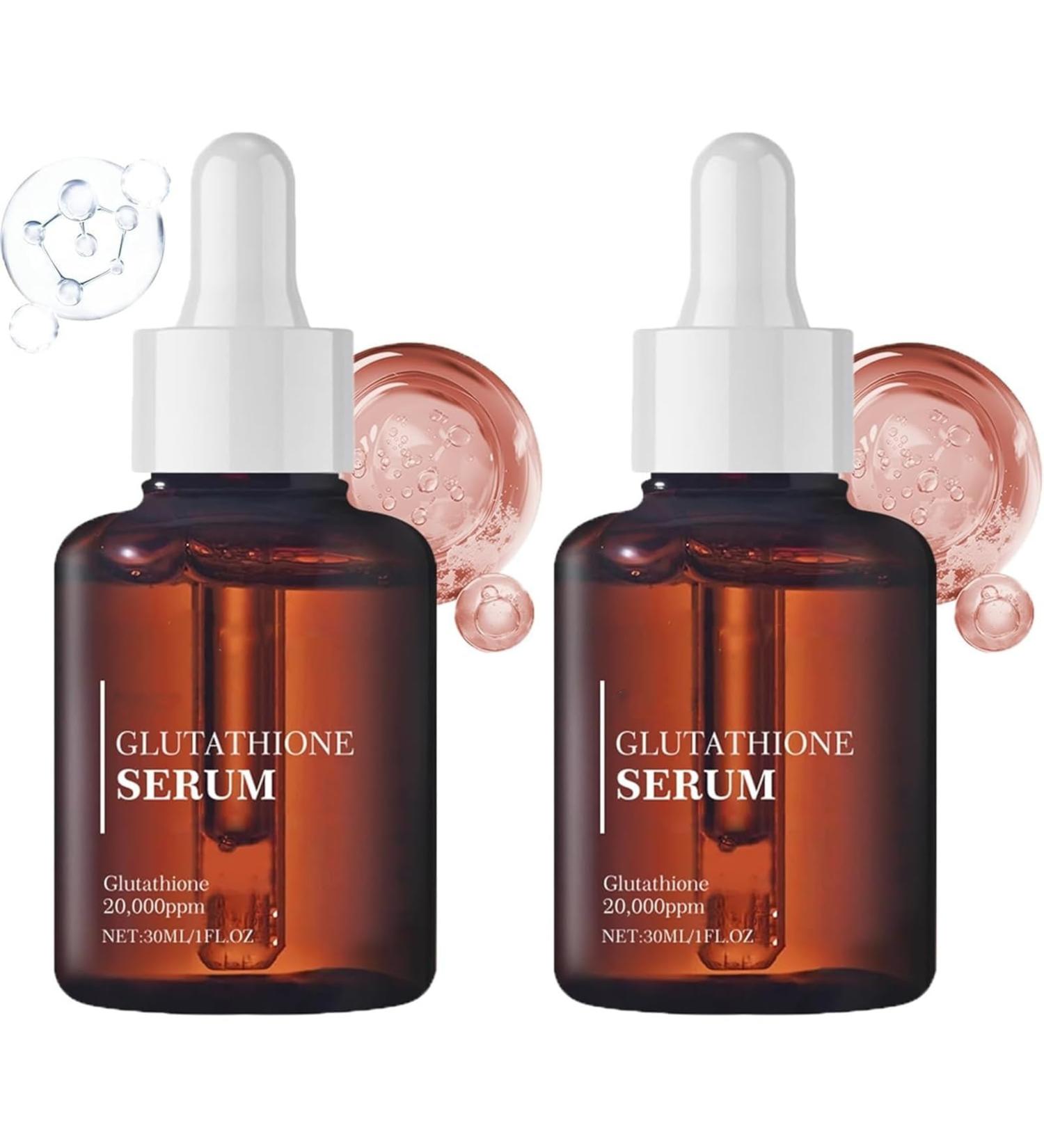  Yanobia Glutathione Serum with 20 000ppm Glutathione Niacinamide and Hyaluronic Acid Korean Skin Care Improve Skin Elasticity Make Your Skin Glowing 30ml (2pcs) - Buy Online on GoSupps.com