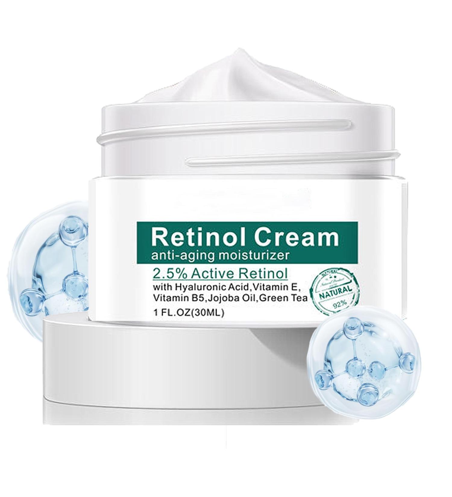 2.5% Active Retinol Cream for Face Wrinkle Cream for Women with Hyaluronic Acid Anti-Wrinkle Day and Night Cream for Women Anti Aging Face Creams for Women & Men All Skin Types - Buy Online on GoSupps.com