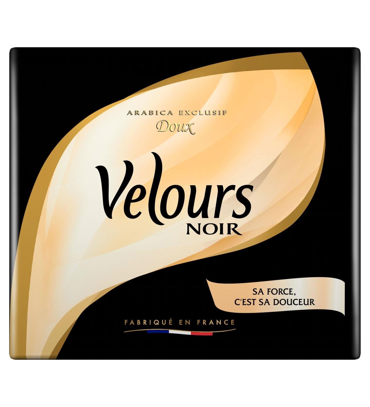 VELOURS NOIR Caf Doux 100% Arabica Ar me Fin et Velout Intense (2x250g) - Le Lot De 3