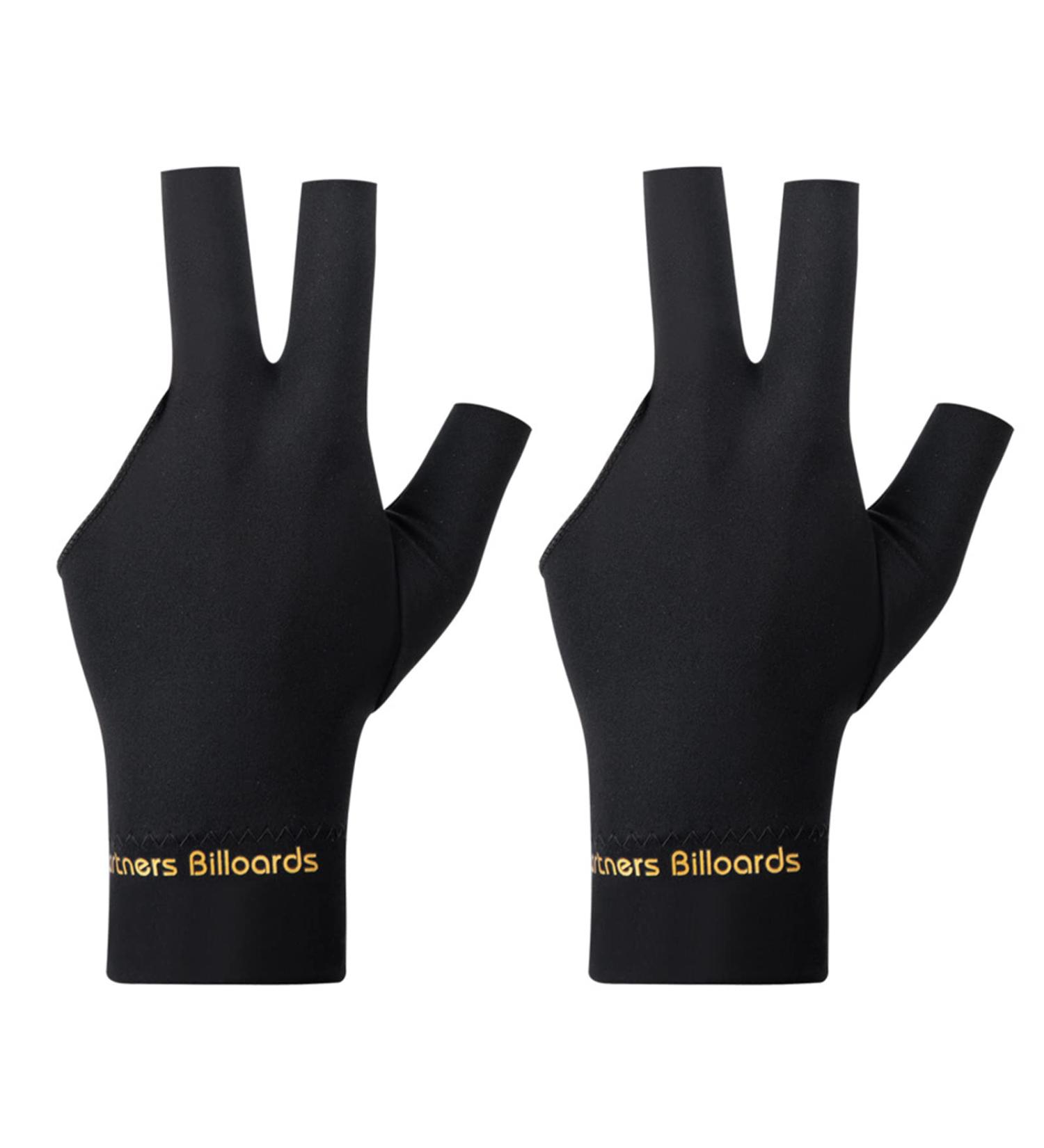 Tokaneit Breathable Billiard Gloves - 3-Finger Snooker & Pool Gloves | 2-Piece Set in Black - Ideal for Carrom Games - Buy Online on GoSupps.com