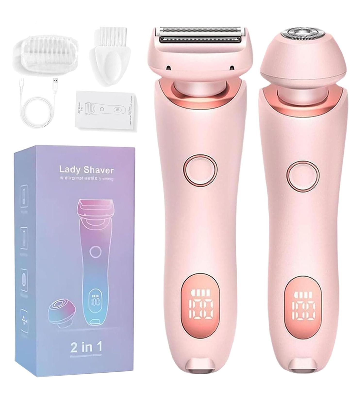 Elorixa Shaver Modira Eviay Premium Gleam Pro 3.0 Shaver for Women 2 in 1 Wireless Electric Waterproof Razors Wireless Bikini Trimmer for Epilator (Pink *1) - Buy Online on GoSupps.com