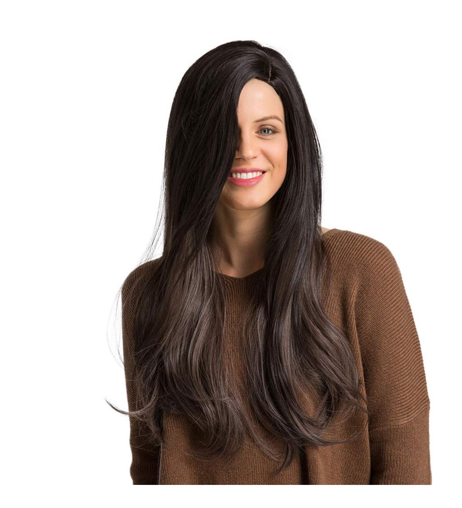 Buy Black Curly Wig for Women | Long Synthetic Brazilian Hair - 80s 60s 70s Cosplay Style - Buy Online on GoSupps.com
