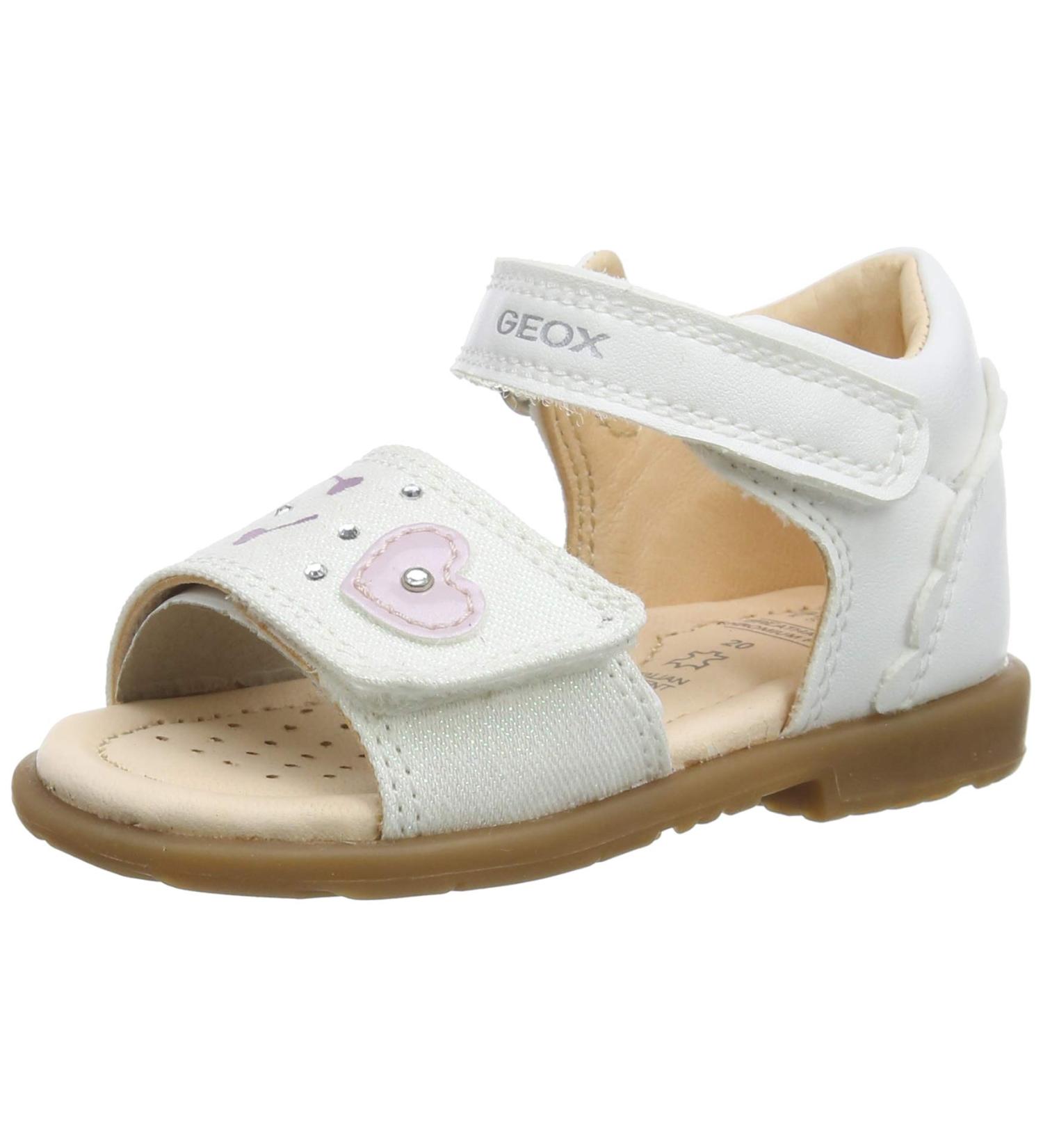 Geox Baby Girl's B Verred D Sandals - 7.5 UK Child - White | Shop Now - Buy Online on GoSupps.com