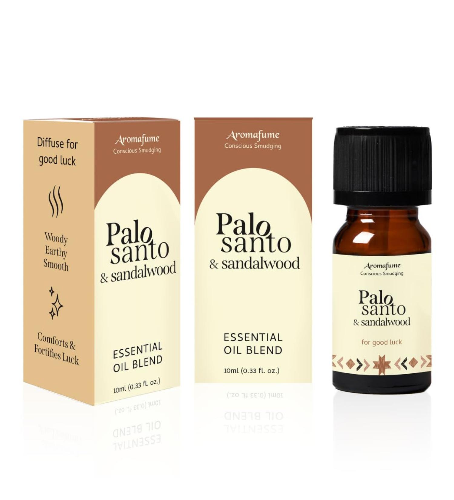 Palo Santo & Sandalwood Essential Oil Diffuser Blend by Aromafume | 3 x 10ml / 0.33 fl oz l Aromatherapy Oil for Smokeless Smudging | Natural Air fresheners for home | Spiritual Meditation Accessories - Buy Online on GoSupps.com