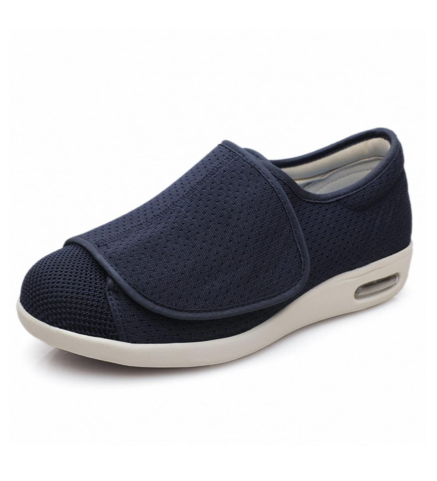 Yytcsjz Diabetic Orthopedic Slip-Resistant Slippers - Wide & Comfortable for Seniors with Diabetic Edema, Plantar Fasciitis, Bunions, Arthritis - Deep Blue - 31.5cm - Buy Online on GoSupps.com