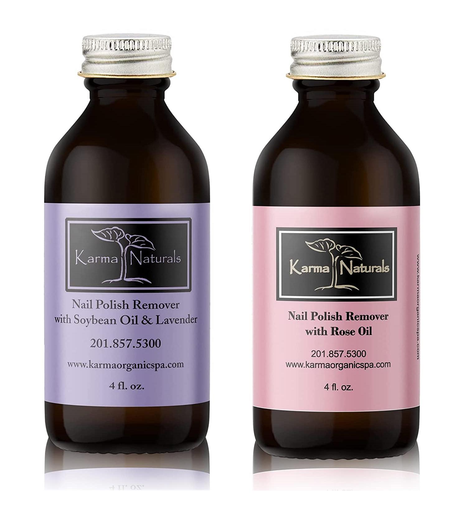 Natural Nail Polish Remover with Rose Oil & Lavender | Non-Toxic Vegan Formula | Strengthens Fingernails | 4 fl. Oz - Buy Online on GoSupps.com